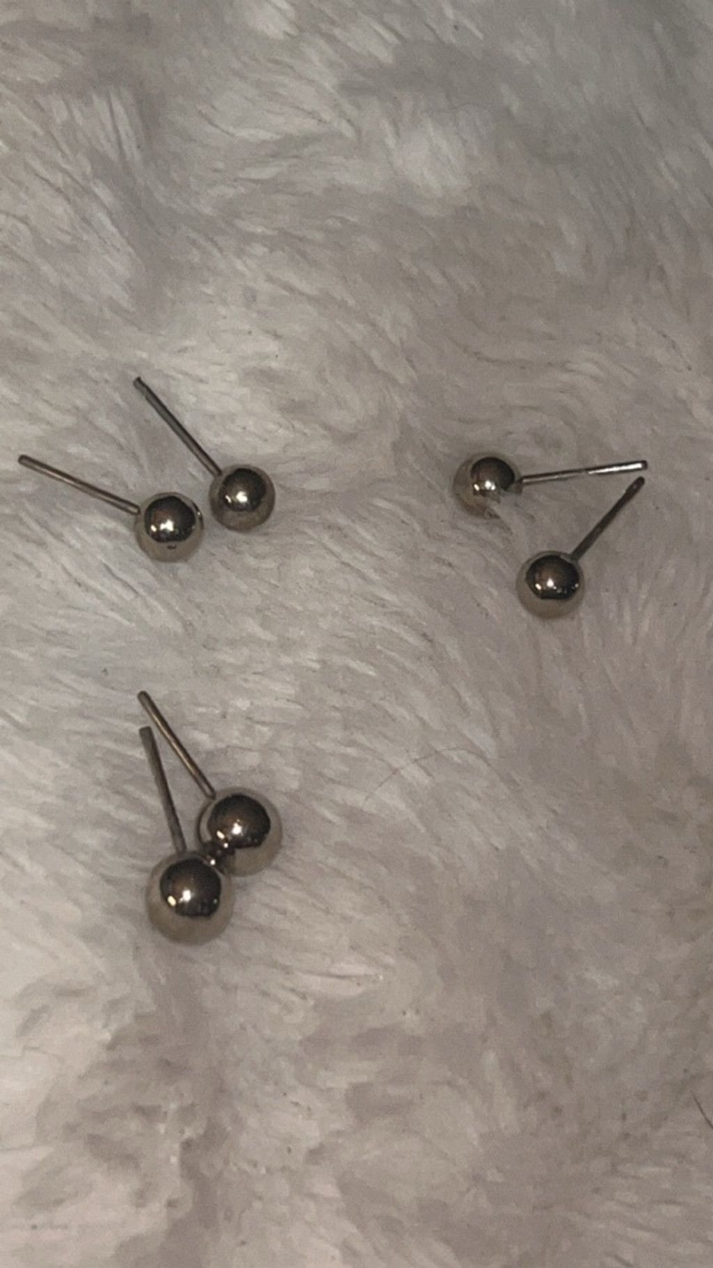 The Unbranded Brand Women's Unbranded Silver Ball Stud Earrings set Size ONE SIZE - 2 Thumbnail