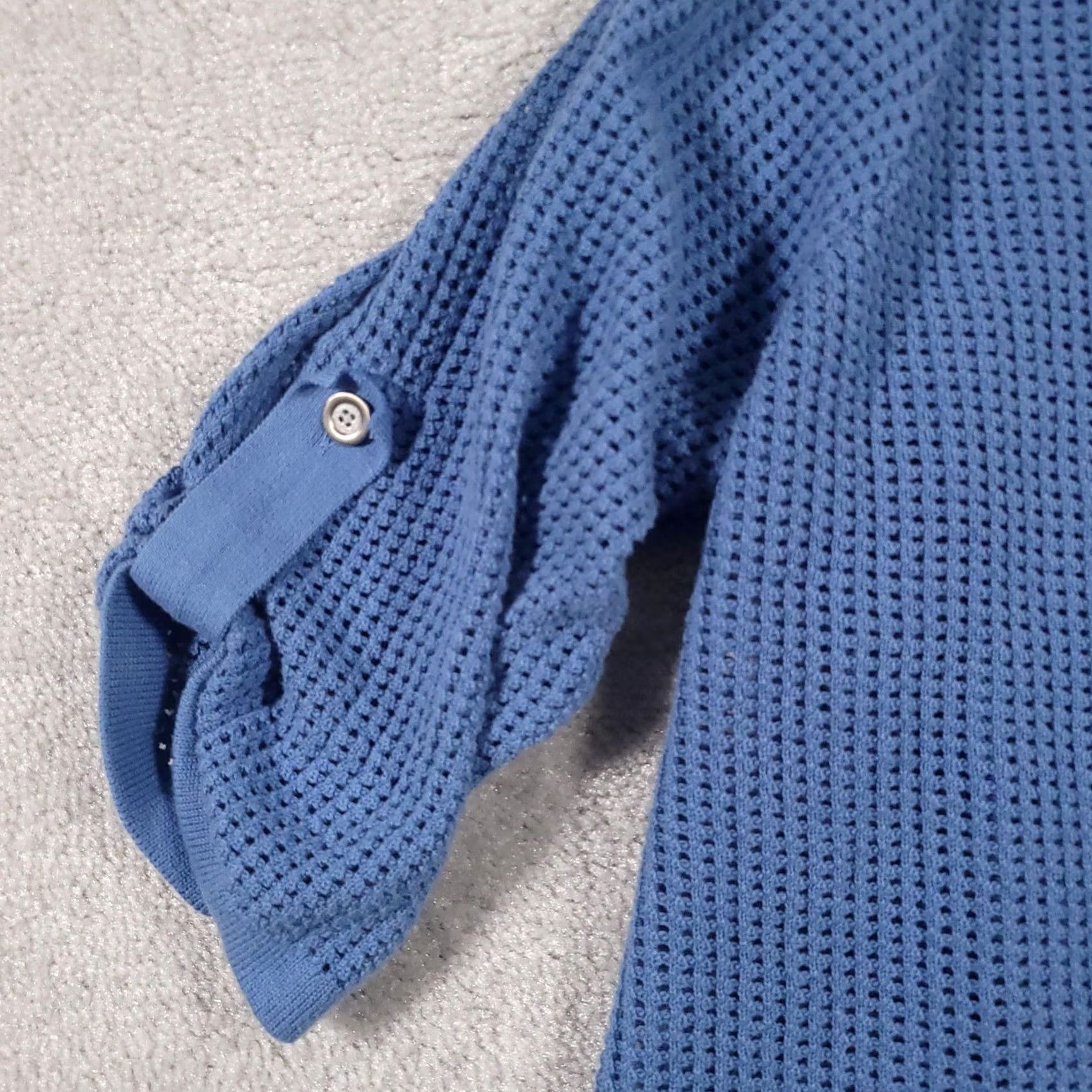 Vintage Allison Daley Jacket Womens 3X Blue Textured Knit Full Zip Pockets Lightweight Layer Jacket Size XXL / US 16-18 / IT 52-54 - 5 Thumbnail