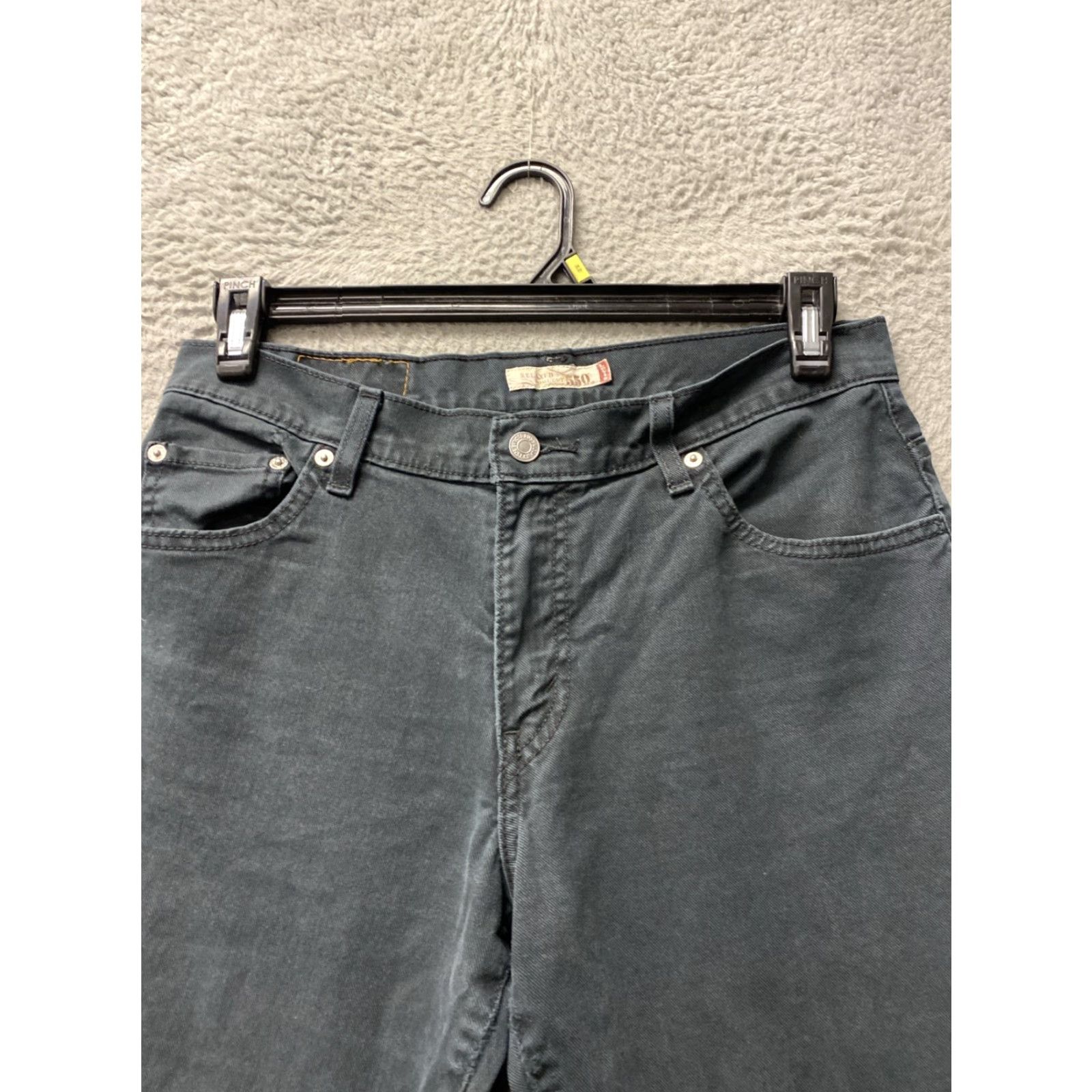 Levi's VINTAGE Levi's 550 Jeans Womens 10 M Faded Black Bootcut Denim 5-Pocket Zip Mid Rise Slim Size 32" / US 10 / IT 46 - 2 Thumbnail