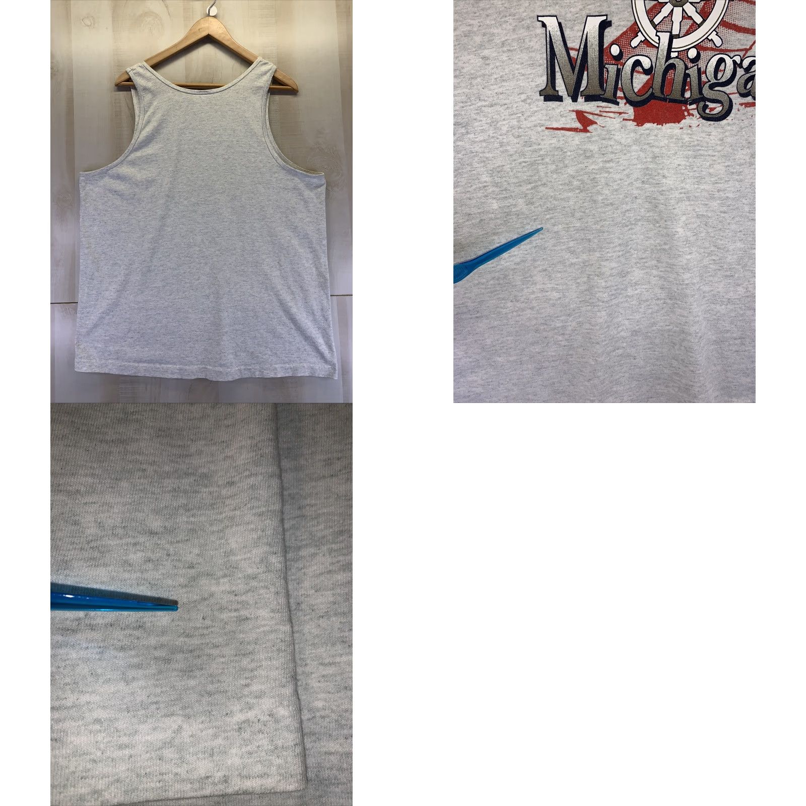 Fruit Of The Loom Vintage Lake Columbia Michigan Graphic Mens Tank Top XL USA Made Shirt Tank Top``` Size US XL / EU 56 / 4 - 8 Thumbnail