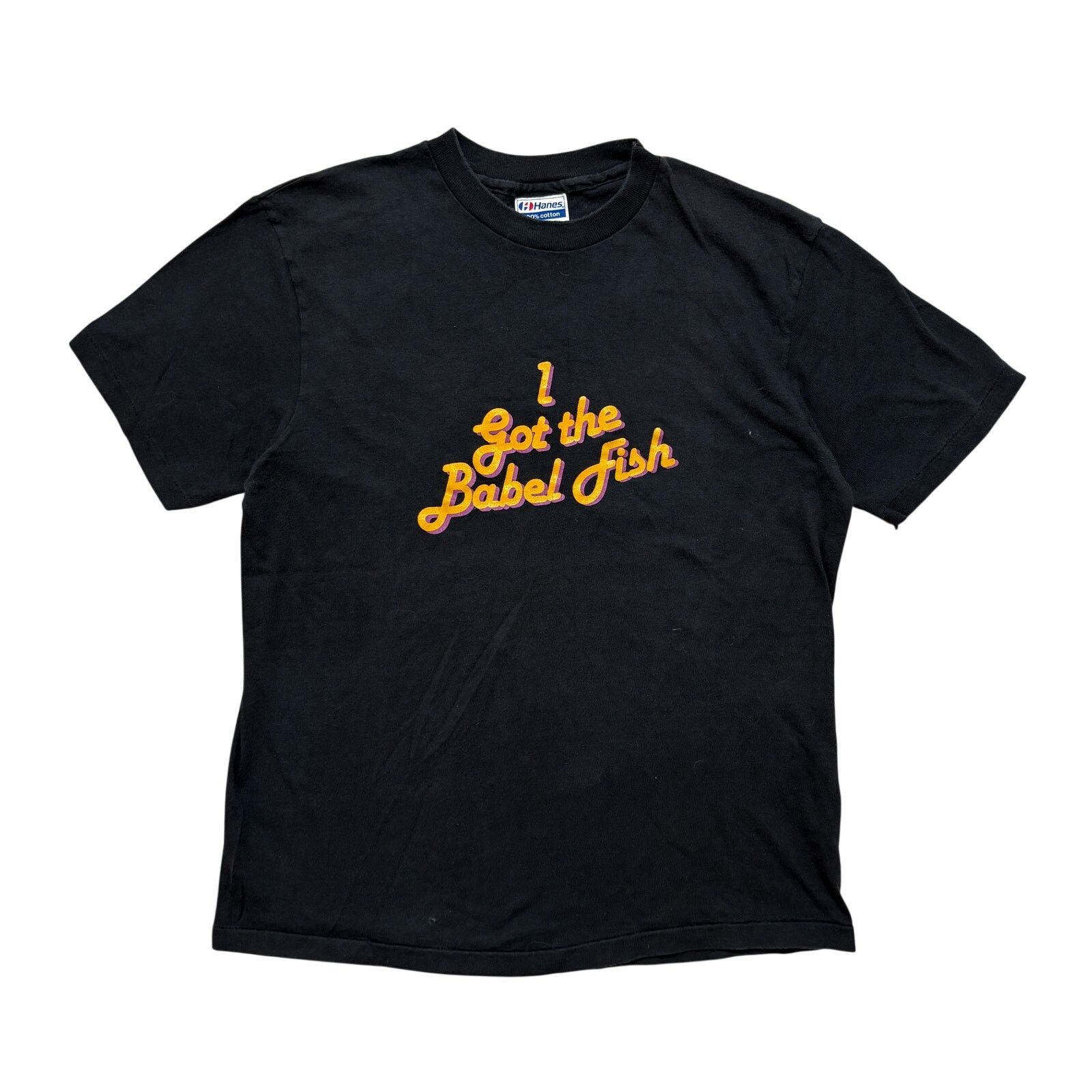 Hanes VTG 80's Hitchhikers Guide Videogame Promo T-Shirt Black Size US M / EU 48-50 / 2 - 1 Thumbnail
