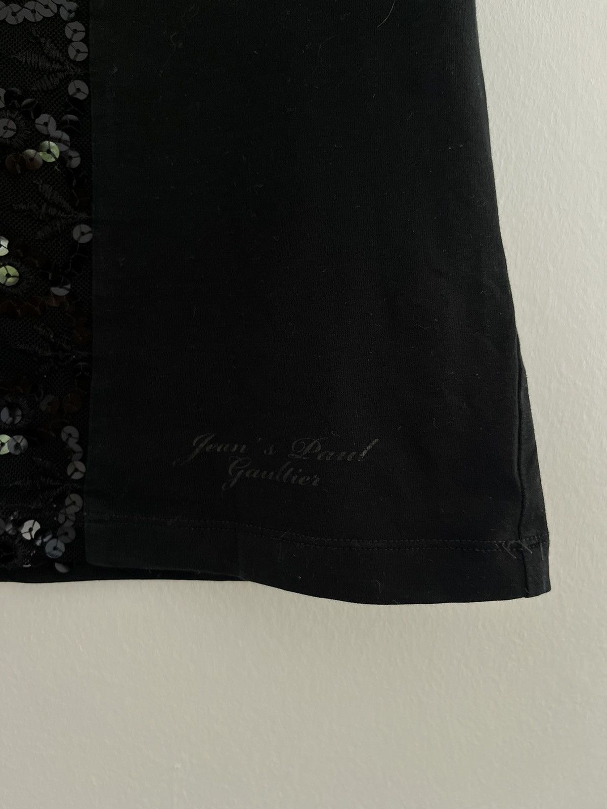 Jean Paul Gaultier Jean Paul Gaultier 2000’s Sequin Logo Tank Top Archive Size M / US 6-8 / IT 42-44 - 2 Thumbnail