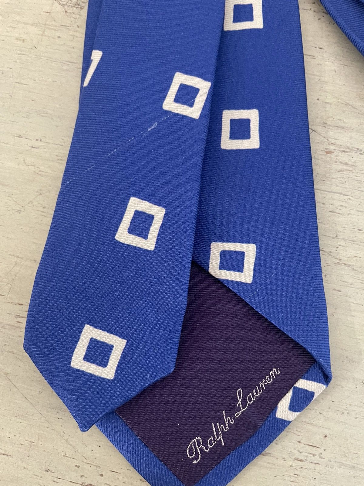 Ralph Lauren Purple Label Spaced Abstract Square Print Silk Tie Size ONE SIZE - 5 Thumbnail