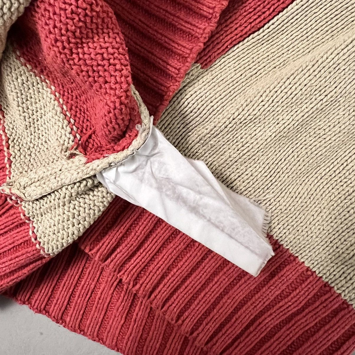 Burberry Vintage Burberry Grunge Striped Sweater Red-Orange Size 5 Size US L / EU 52-54 / 3 - 3 Thumbnail