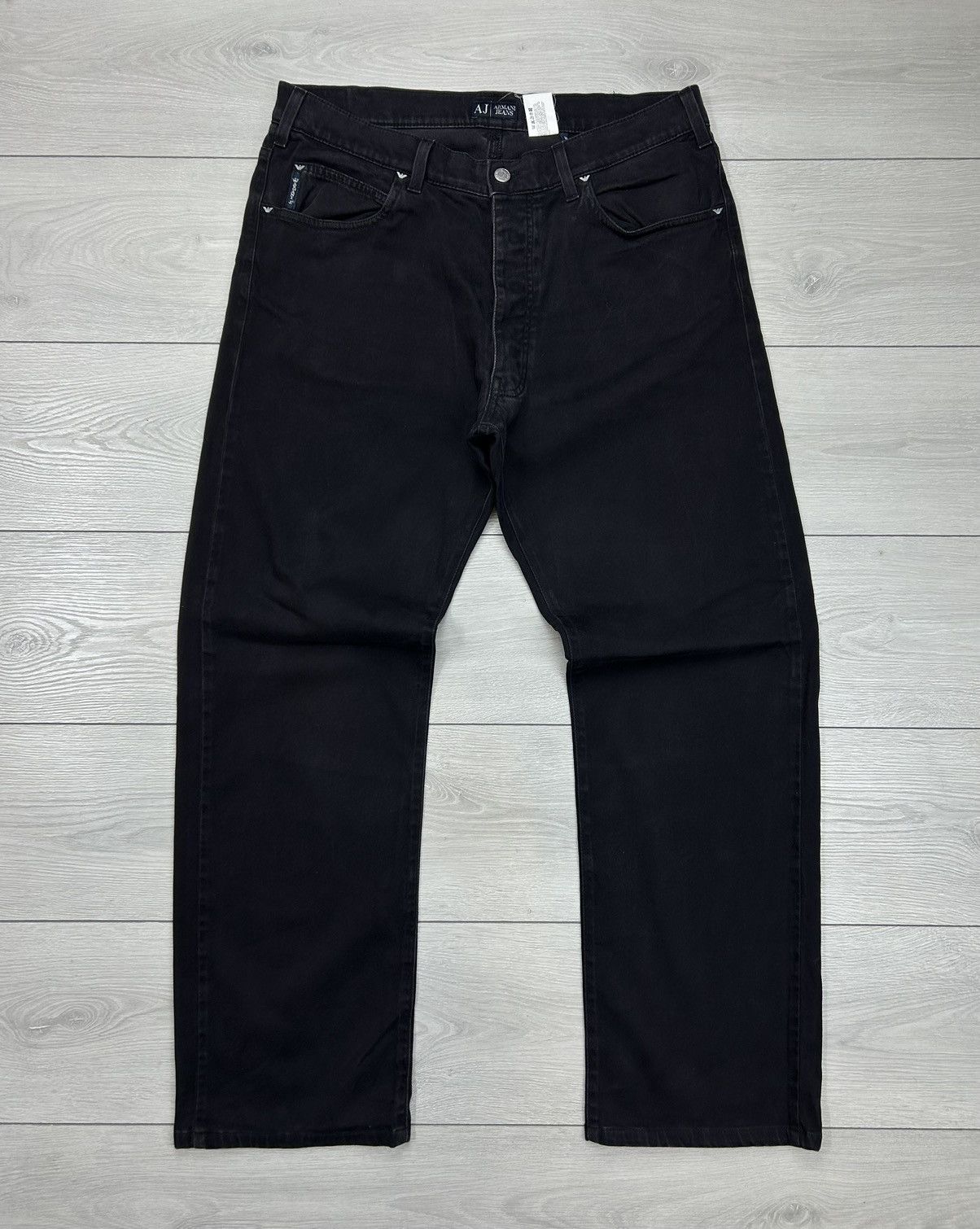 Armani × Vintage Armani Jeans Vintage Black Pant size 38 fit 36 Size US 36 / EU 52 - 4 Thumbnail