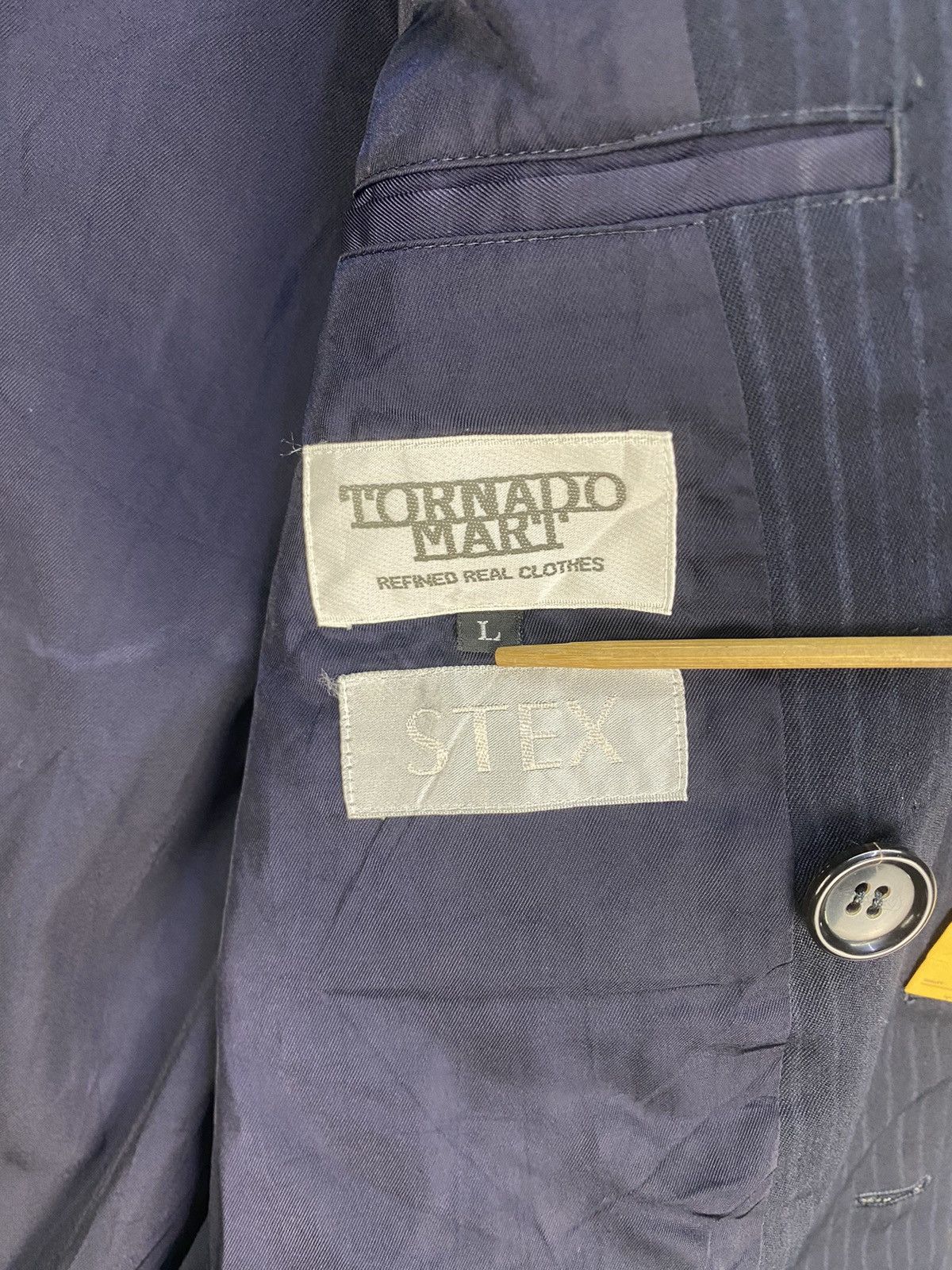 Tornado Mart Tornado Mart Stripe Doublebreast Blazer Size US L / EU 52-54 / 3 - 6 Thumbnail