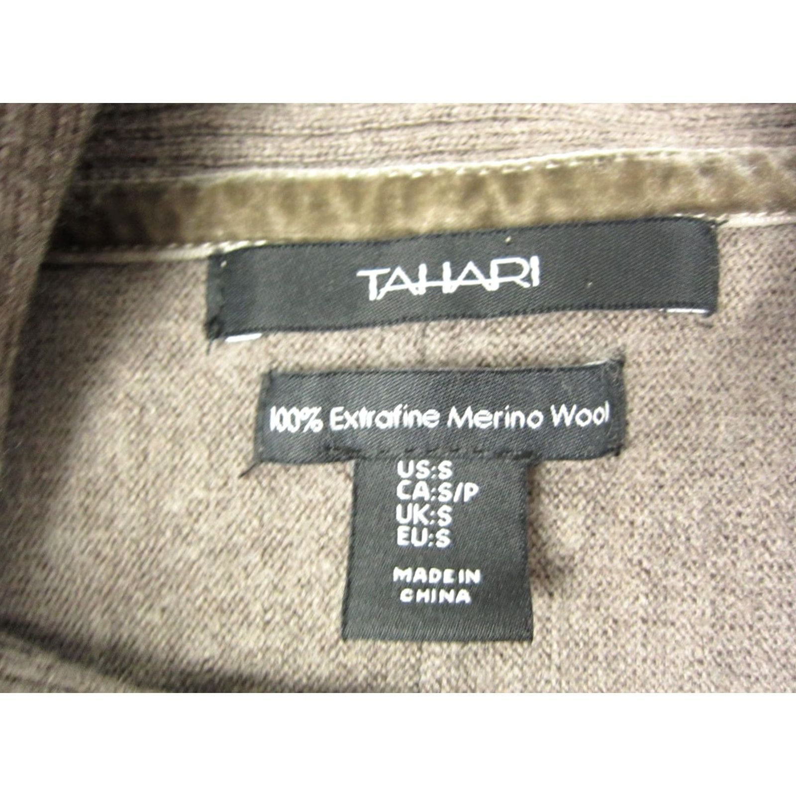 Vintage Tahari Sweater Dress Womens Small Brown Extra Fine Wool Turtleneck Knit Classix Size S / US 4 / IT 40 - 6 Thumbnail
