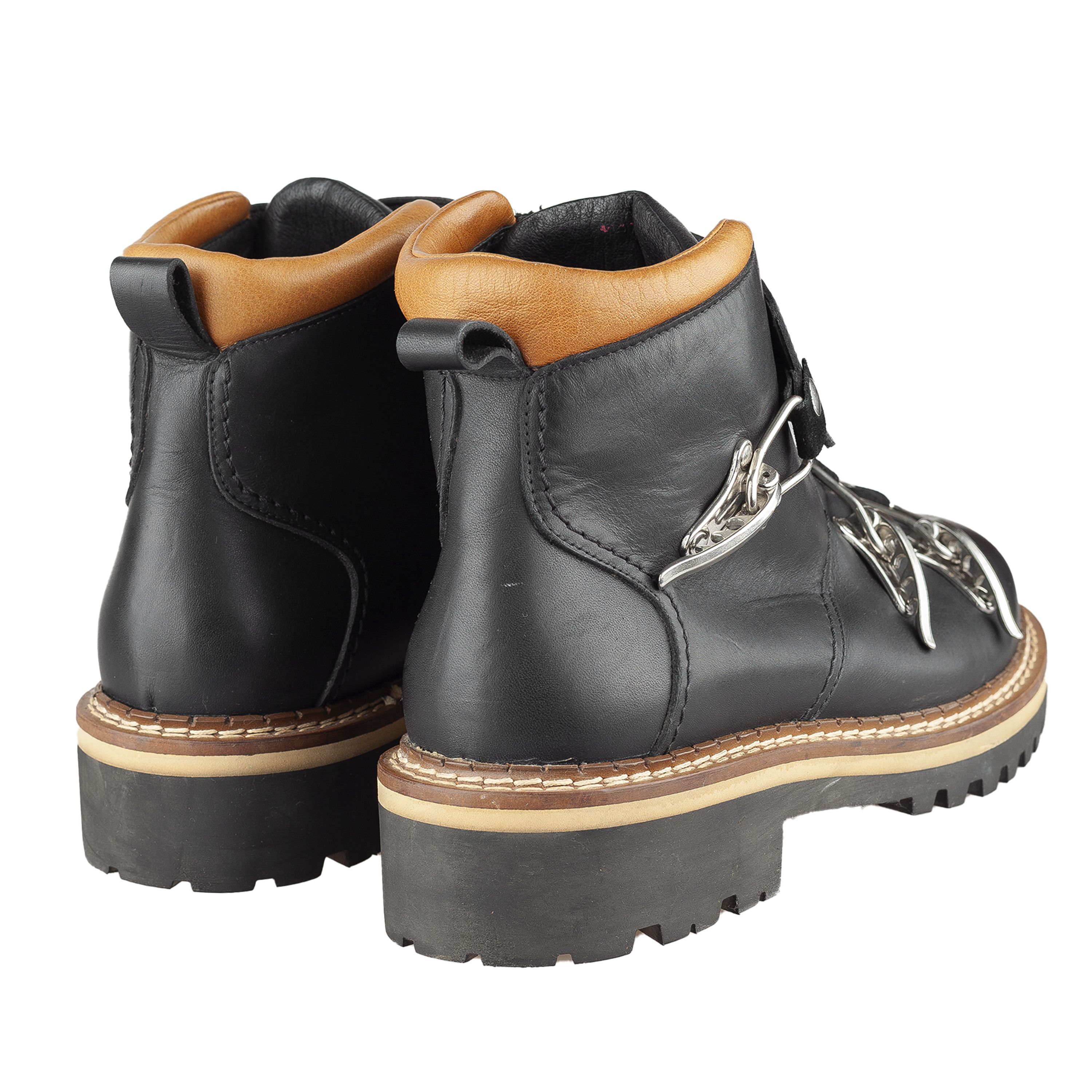 Moschino Moschino Black Leather Ski Buckle Boots (43 IT / 44 EU) Size US 11 / EU 44 - 3 Thumbnail