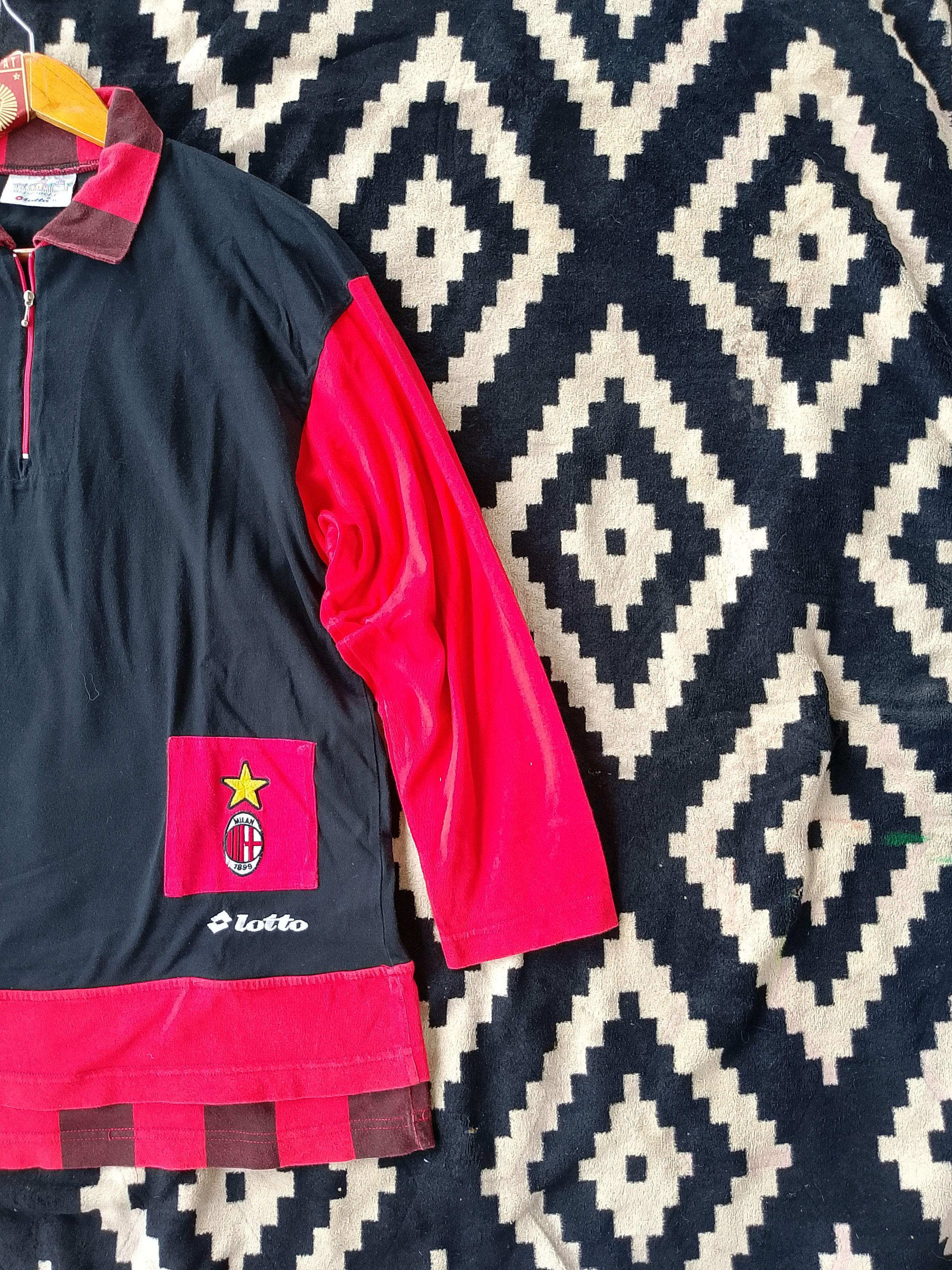 Lotto Sport Rare Vintage 90s Lotto x AC Milan Half-Zip Sweatshirt Size US L / EU 52-54 / 3 - 7 Thumbnail