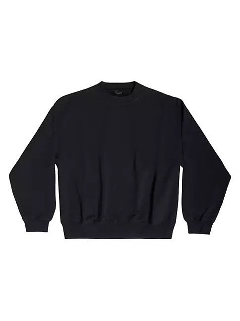 Balenciaga o1mt1gz0924 Back Hem Sweatshirt Regular Fit in Black Size S / US 4 / IT 40 - 1 Thumbnail