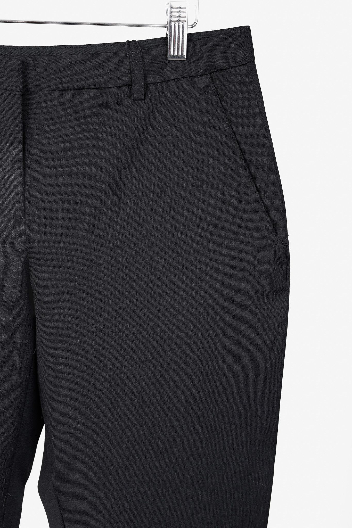 Burberry Burberry Black Stretch-Wool Straight-Leg Trousers Size 28" / US 6 / IT 42 - 5 Thumbnail