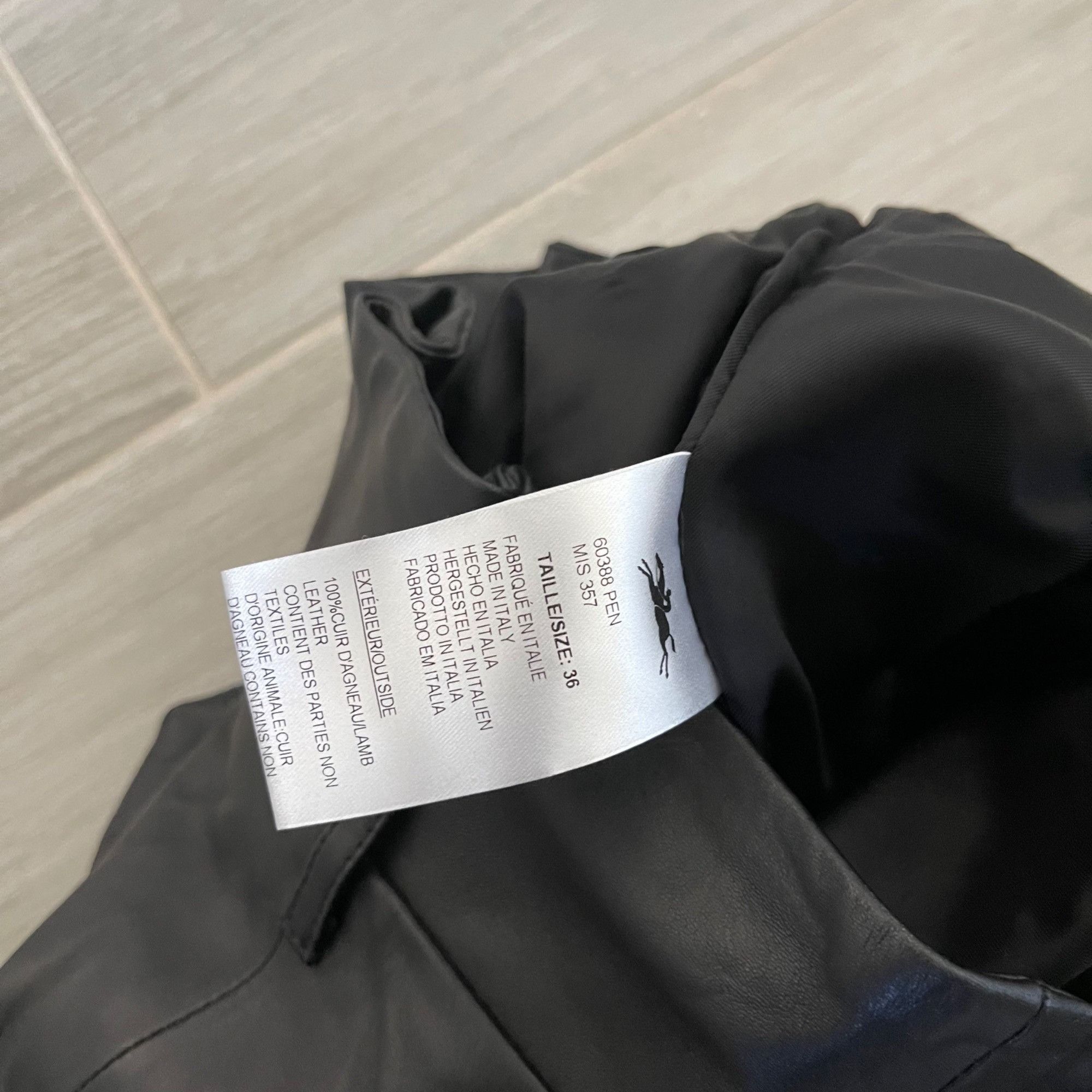 Longchamp NWT LONGCHAMP LAMB LEATHER BLACK SKINNY PANTS SZ 36 Size 36" / US 14 / IT 50 - 6 Thumbnail