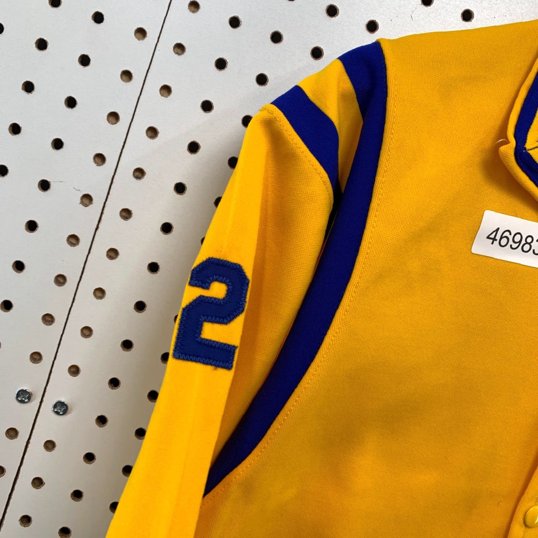 Vintage VINTAGE Powers Snap Shirt Mens M Yellow Basketball Warmup Jersey Size US M / EU 48-50 / 2 - 7 Thumbnail