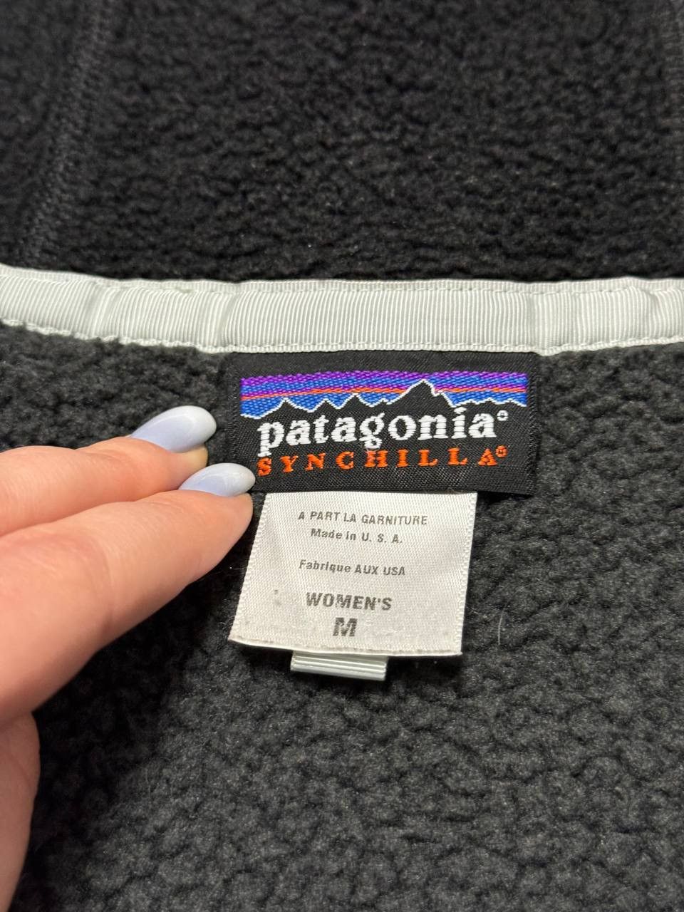 Patagonia Vintage Patagonia Synchilla Jacket Fleece Baggy Black Women Size M / US 6-8 / IT 42-44 - 5 Thumbnail
