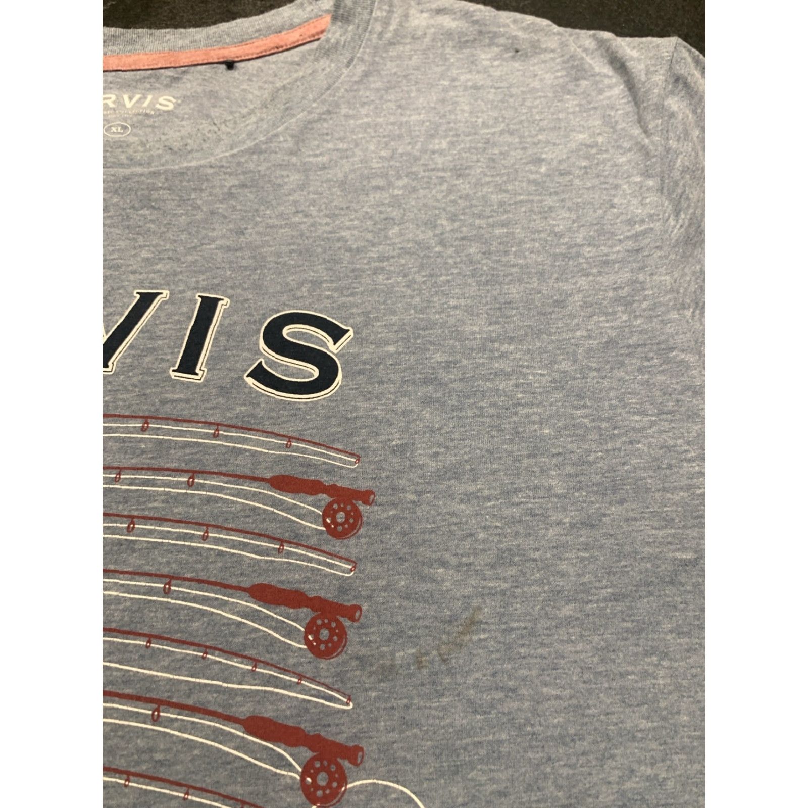 Orvis VINTAGE Orvis Graphic T-Shirt USA American Flag Blue XL Mens Size US XL / EU 56 / 4 - 3 Thumbnail