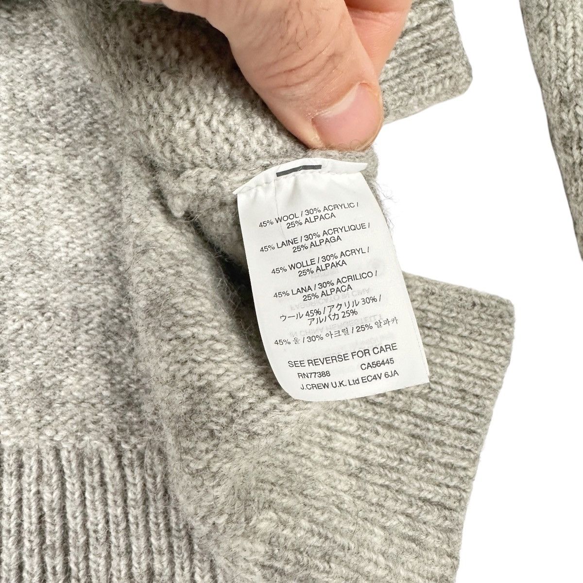 J.Crew J.Crew Mock Neck Wool Sweater Alpaca Blend Gray Turtle Neck Size S / US 4 / IT 40 - 5 Thumbnail