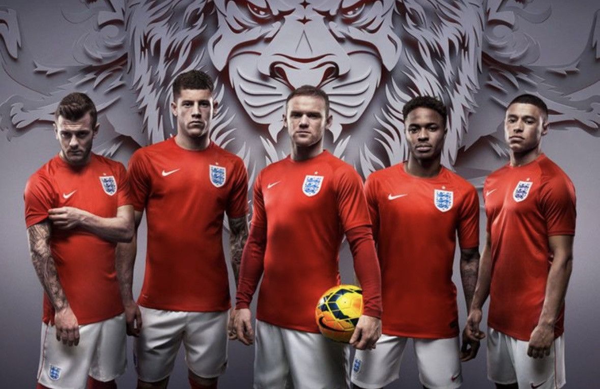 Nike 2014 2016 England National Team Nike Away Kit Soccer Jersey Size US XXL / EU 58 / 5 - 2 Thumbnail