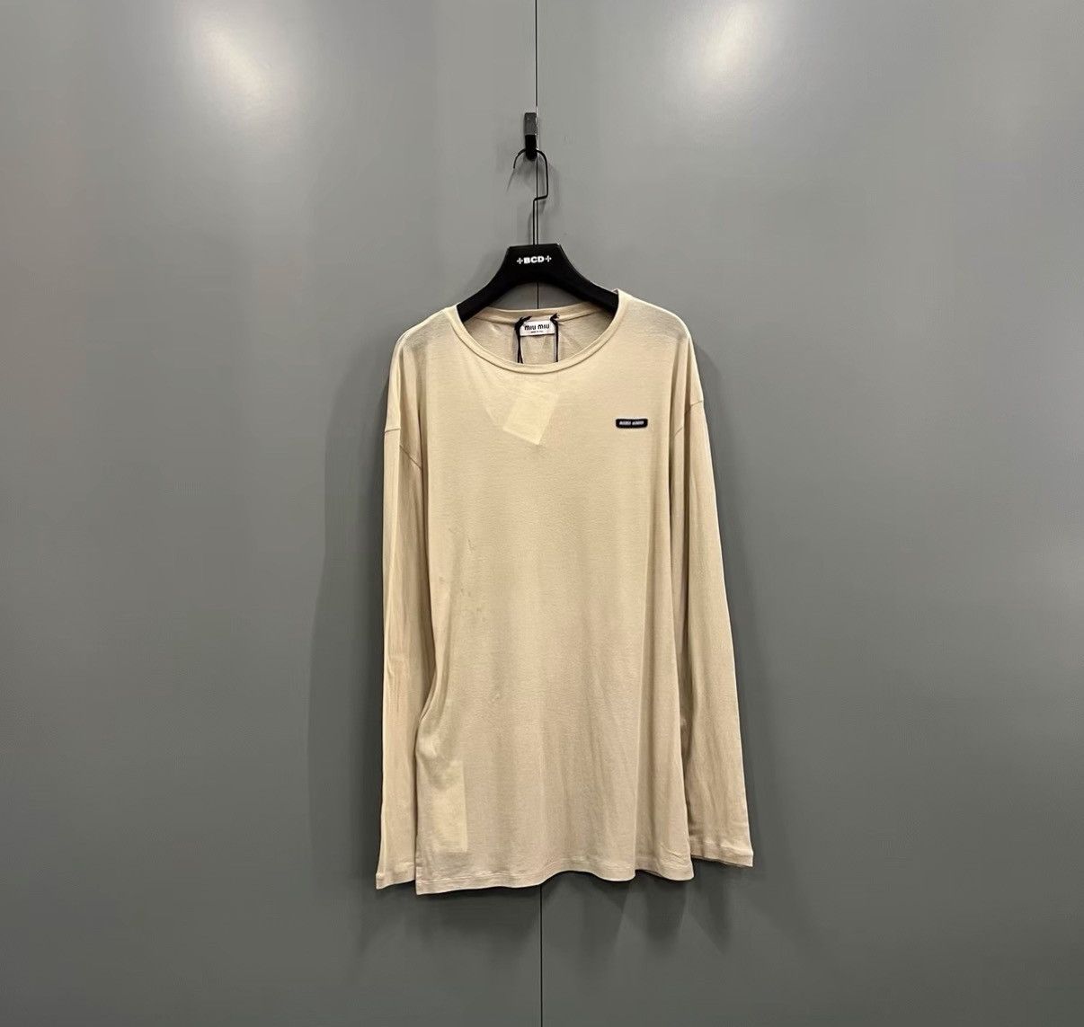 Miu Miu Miu Miu Solid Color Logo Crew Neck Dress J41 Size L / US 10 / IT 46 - 1 Thumbnail
