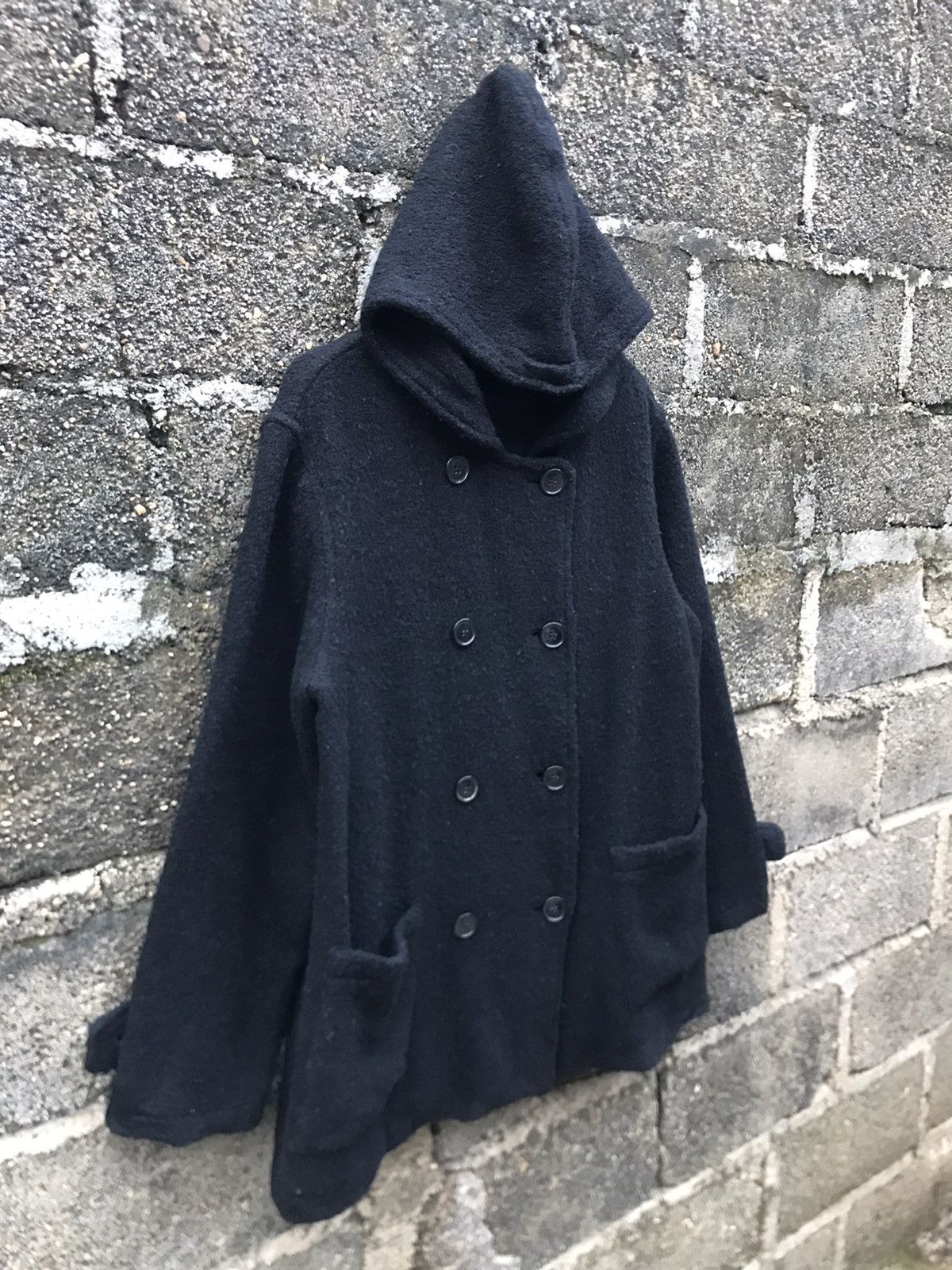 Japanese Brand × Vintage ⚡️ Vintage Do! Family Co Hooded Wool Double Breast Jacket Size US M / EU 48-50 / 2 - 2 Thumbnail