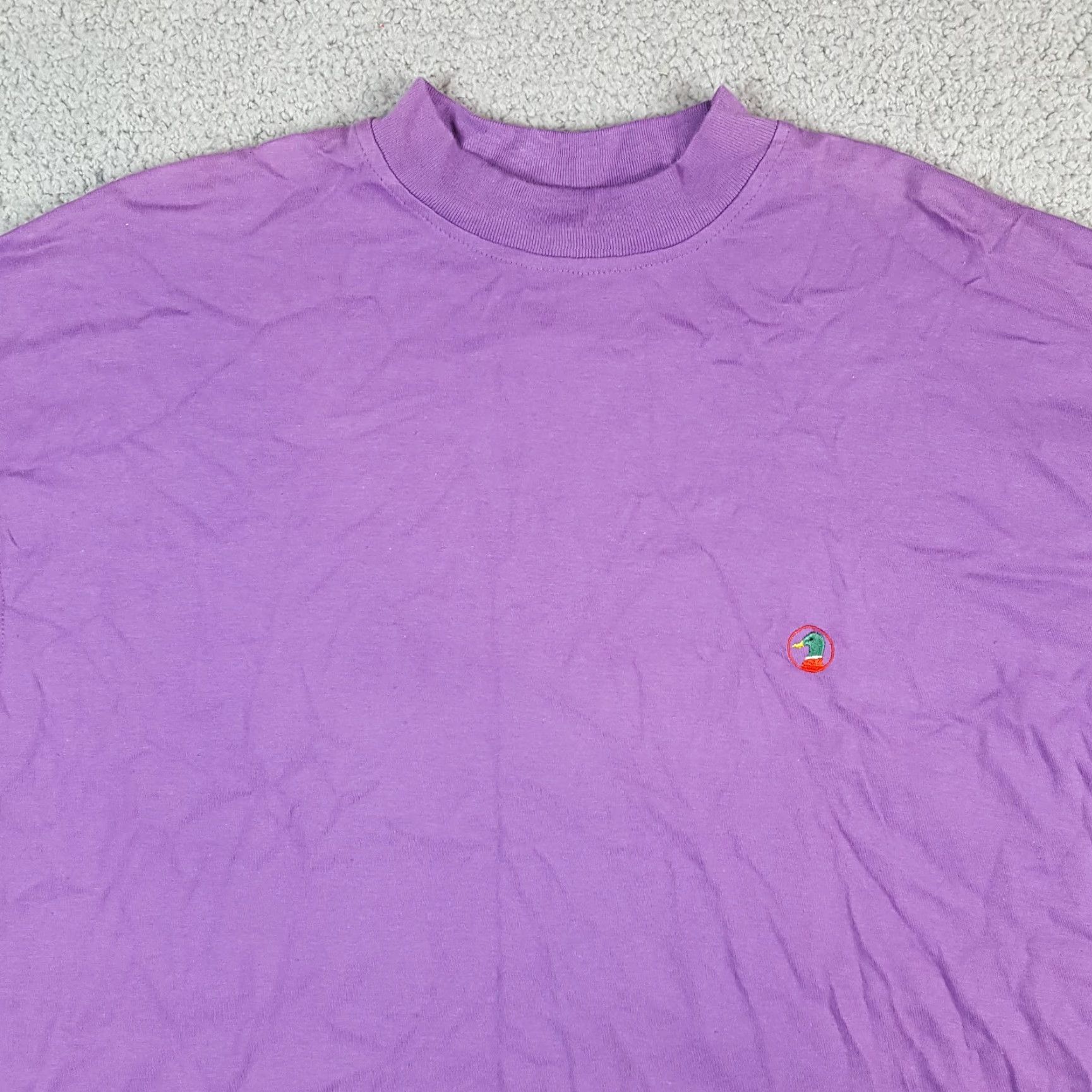 Vintage VINTAGE Duck Head Skater Tee Mens L Purple 90s Grunge T Shirt Logo Embroidered Cotton Shirt Size US L / EU 52-54 / 3 - 2 Thumbnail
