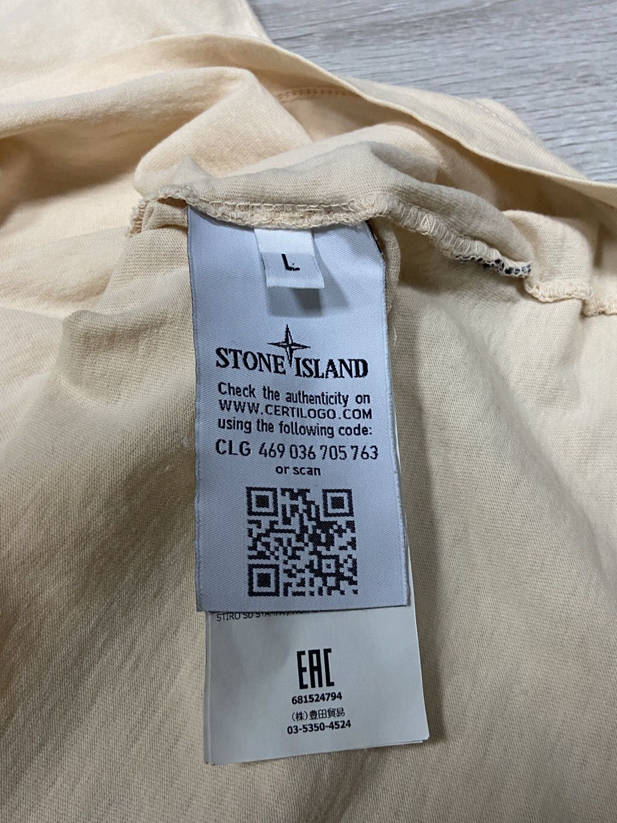 Stone Island Stone Island pocket print text t-shirt Size US L / EU 52-54 / 3 - 6 Thumbnail