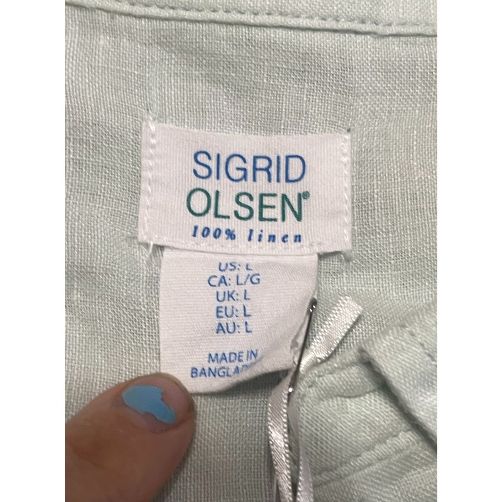 Vintage Sigrid Olsen Blouse Womens Size L White 1/4 Buttons Long Sleeve NWT Regular Fit Casual Shirt Womens Size L / US 10 / IT 46 - 6 Thumbnail