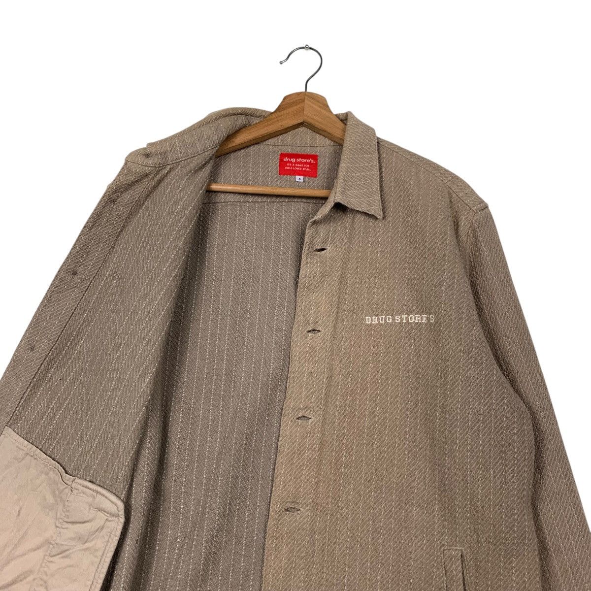 Japanese Brand DRUG STORE’S Striped Shirt Jacket #2288-C101 Size US L / EU 52-54 / 3 - 10 Thumbnail
