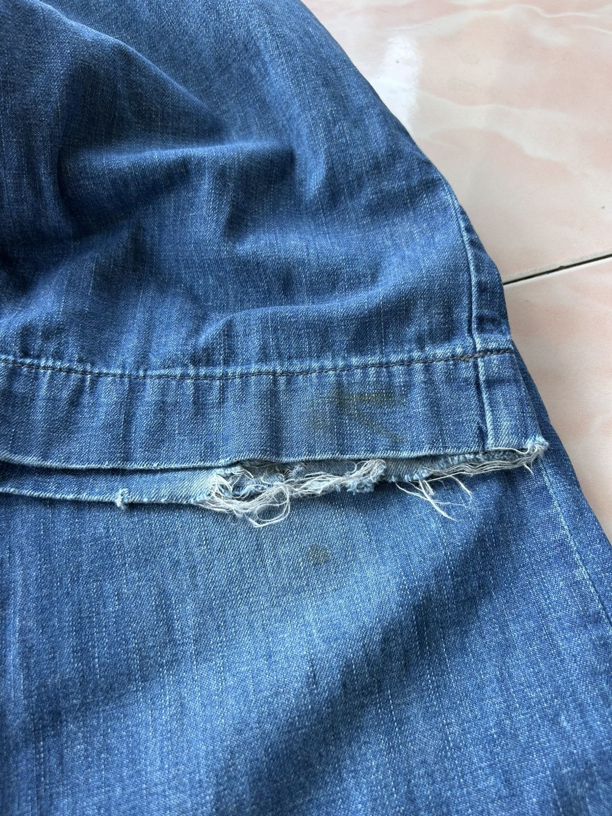 Lee × N.Hoolywood Double Waist Distressed Denim Pant Size US 32 / EU 48 - 10 Thumbnail