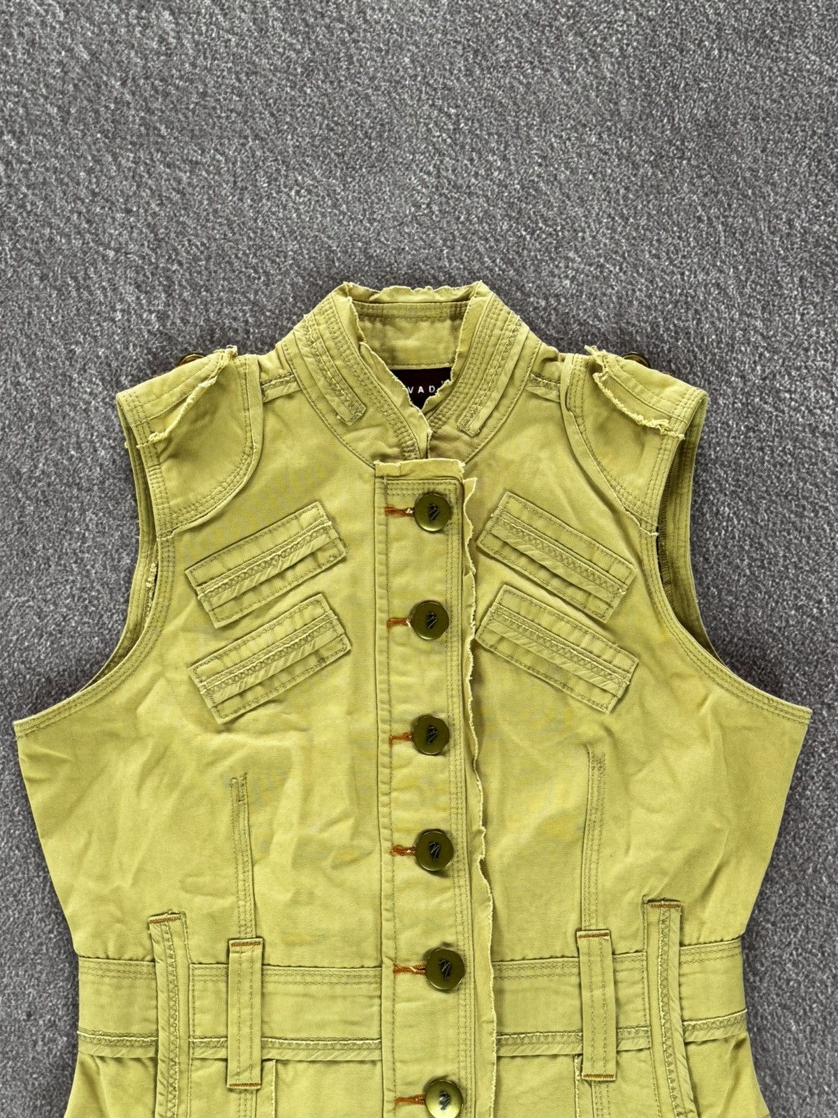If Six Was Nine Vintage Diesel Style Grunge Military Vest Size XS / US 0-2 / IT 36-38 - 3 Thumbnail