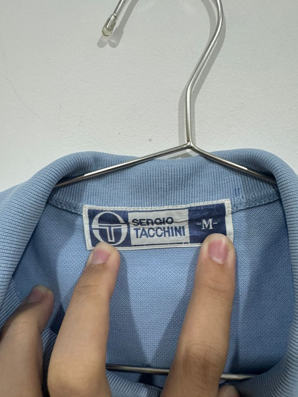 Sergio Tacchini × Vintage Vintage 90s Sergio Tacchini Blue Polo Size US M / EU 48-50 / 2 - 3 Thumbnail