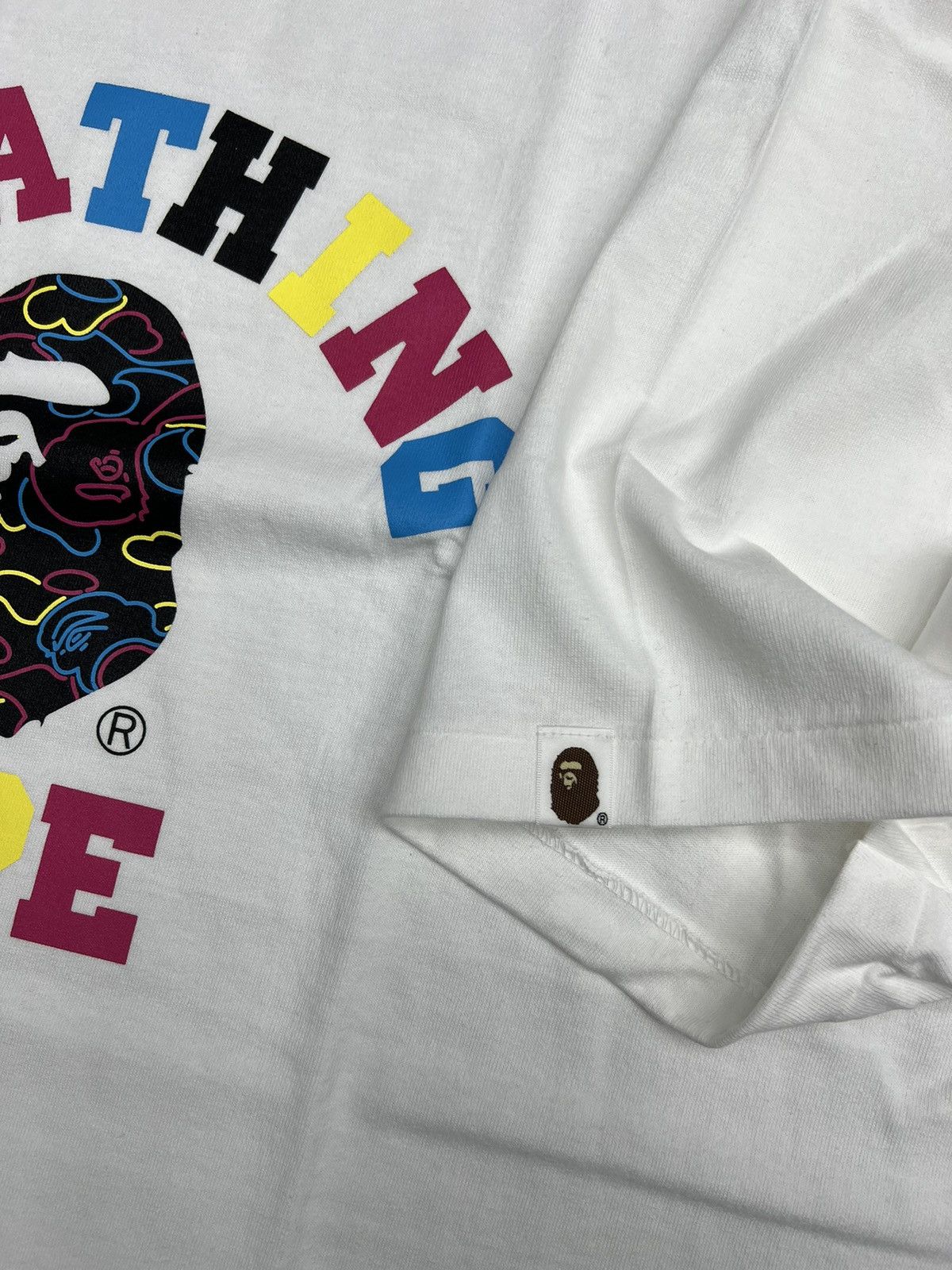 Bape Bape Neon Camo College T-Shirt (3XL) Size US XXL / EU 58 / 5 - 3 Thumbnail