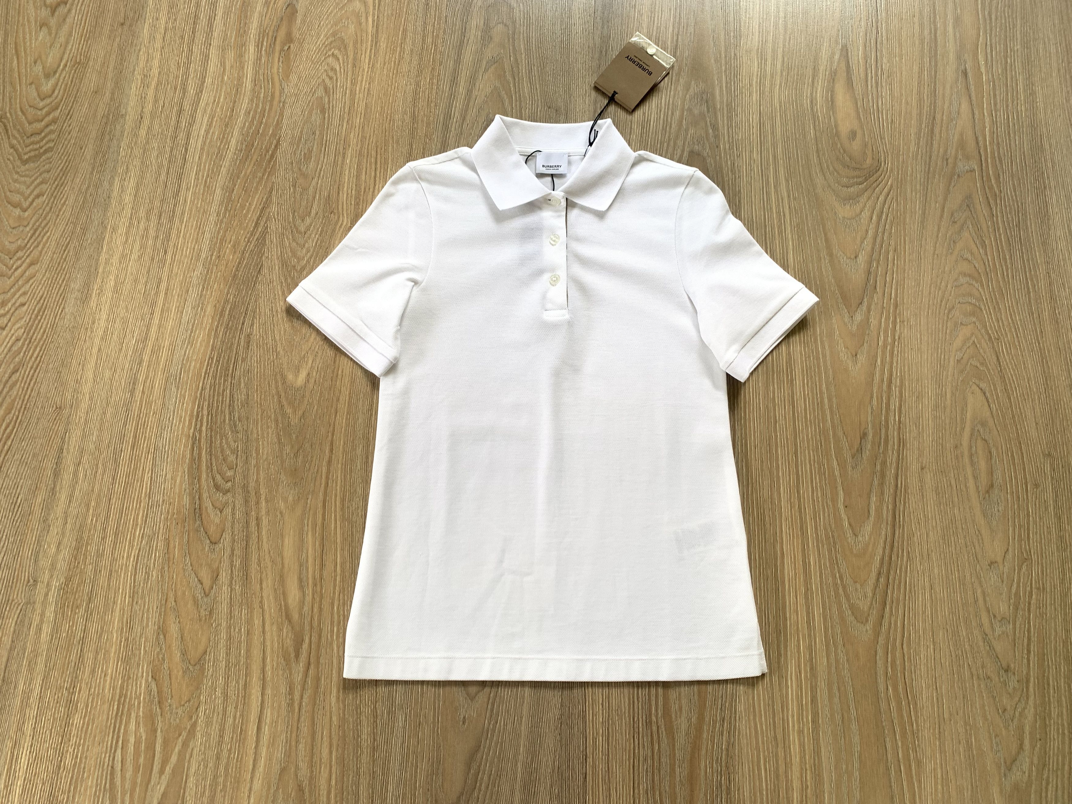 Burberry Burberry Malleco Womens White Cotton Polo Size XS / US 0-2 / IT 36-38 - 12 Thumbnail