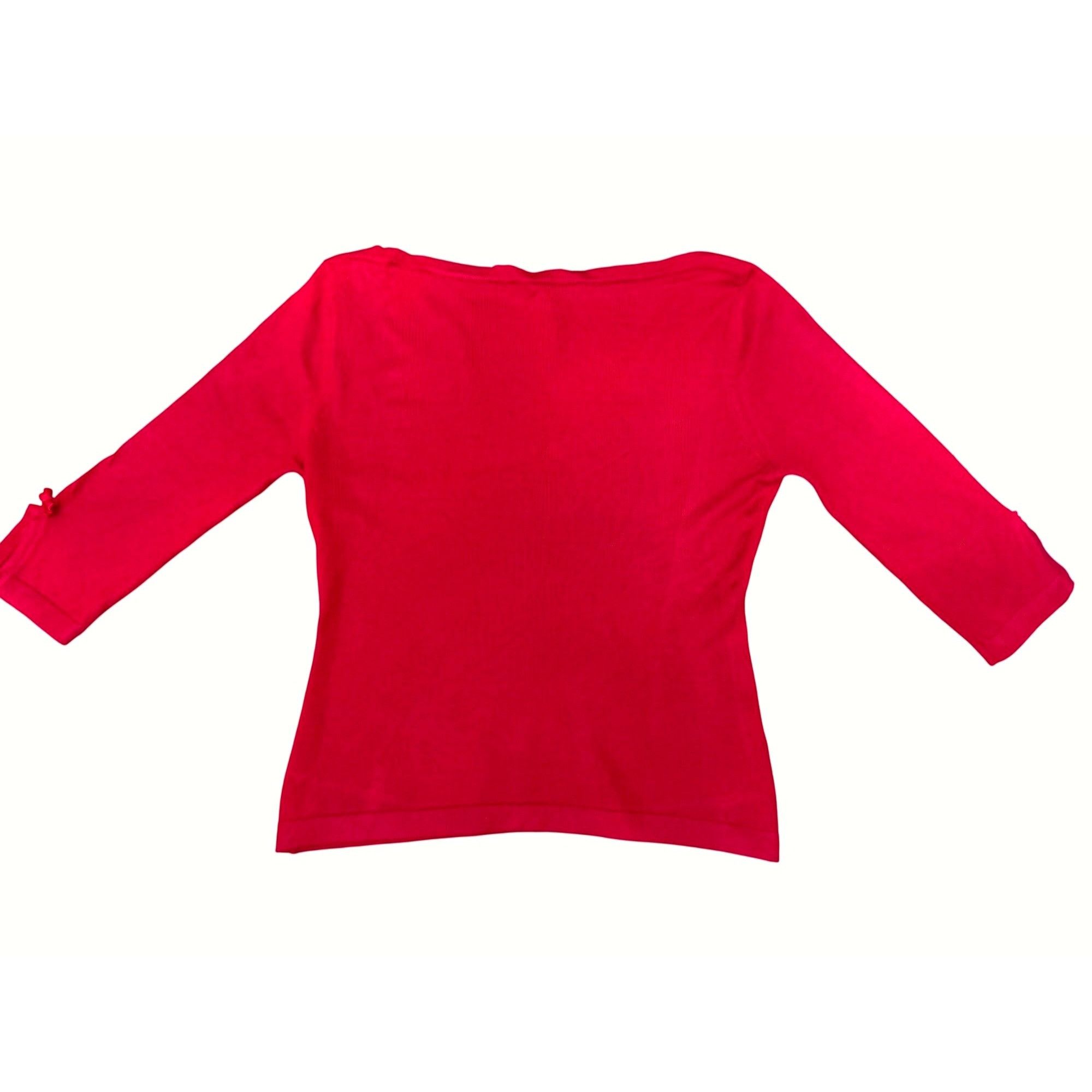 Other CCC Red Boat Neck Three Quarter Sleeve Top Soft Viscose Nylo Size S / US 4 / IT 40 - 7 Thumbnail
