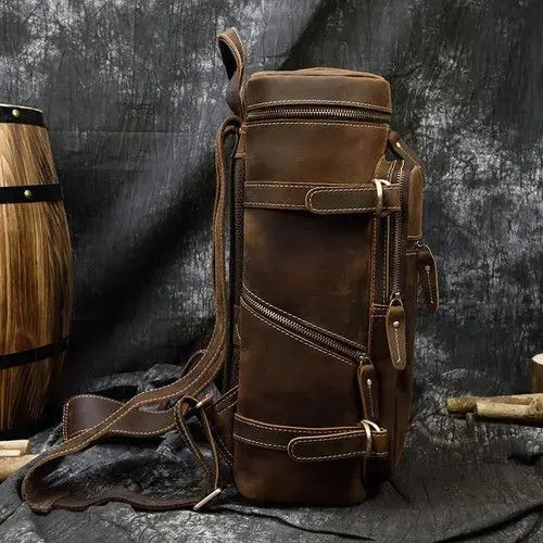 Divide The Youth Leather Men's Travel Backpack Size ONE SIZE - 3 Thumbnail