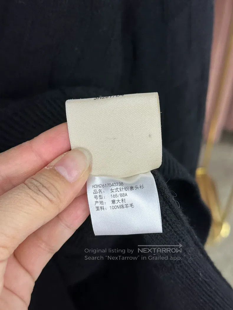Hermes Hermes Black Textured Knit Long Sleeve Shirt Size XS / US 0-2 / IT 36-38 - 6 Thumbnail