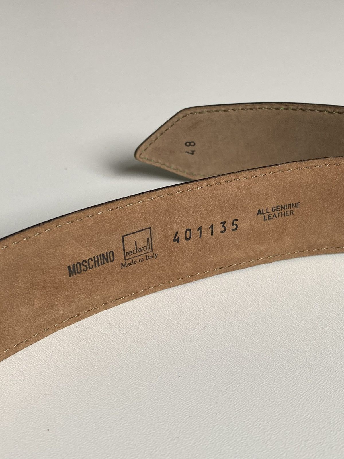 Moschino Moschino Logo Leather Belt Green Gold Logo Size ONE SIZE - 11 Thumbnail