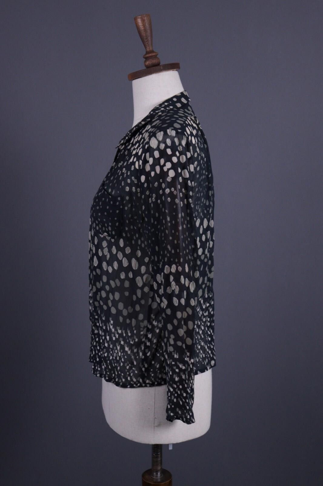 Wilkes Bashford BA&SH Black Leopard Printed Long Sleeve Blouse Shirt Size 0 Size XS / US 0-2 / IT 36-38 - 6 Thumbnail