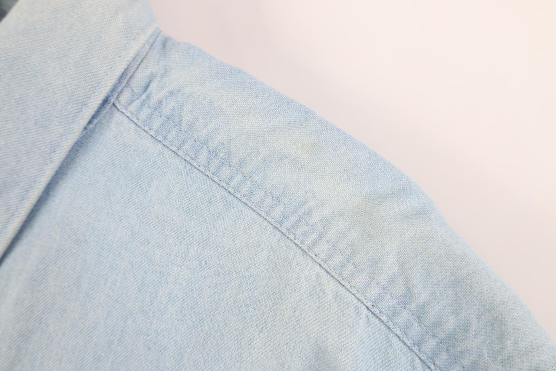 Vintage Vintage 90s Streetwear Short Sleeve Denim Button Down Shirt Size US M / EU 48-50 / 2 - 6 Thumbnail