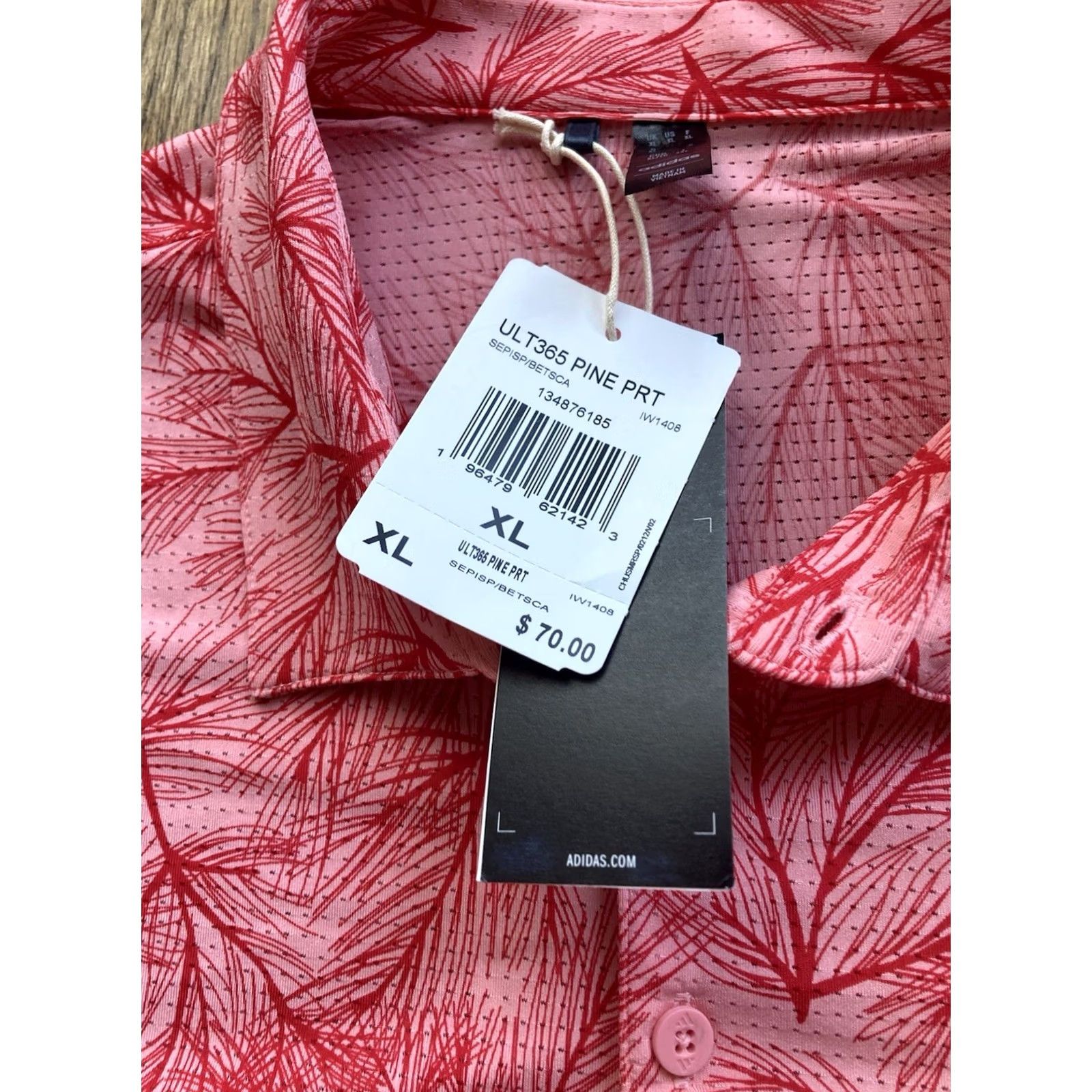 Adidas adidas Polo Shirt Mens XL Red Floral AOP Golf Performance Music City Wheels Size US XL / EU 56 / 4 - 4 Thumbnail