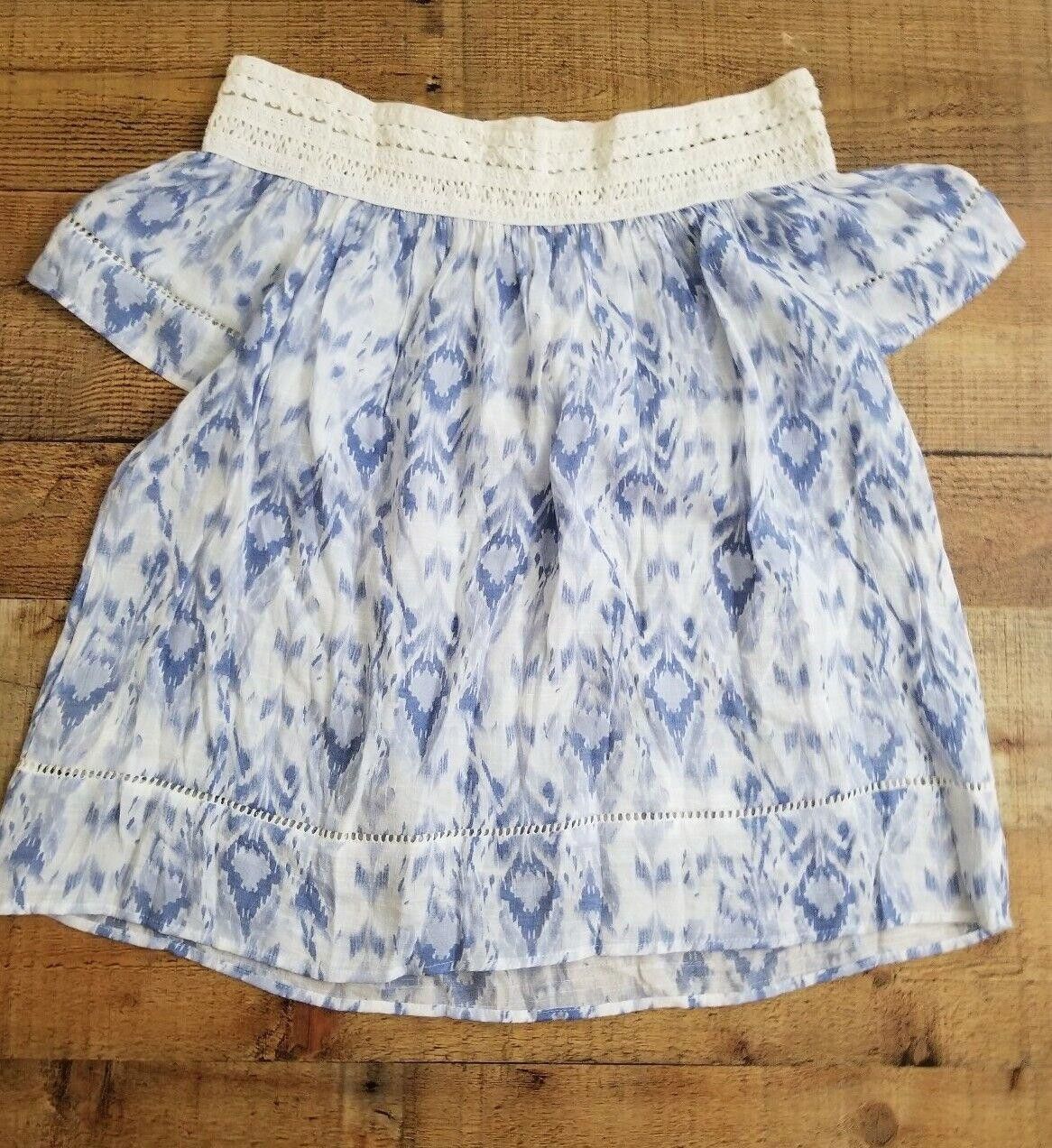 Designer Westbound Petites Top medium Blue White Off The Shoulder Size M / US 6-8 / IT 42-44 - 2 Thumbnail