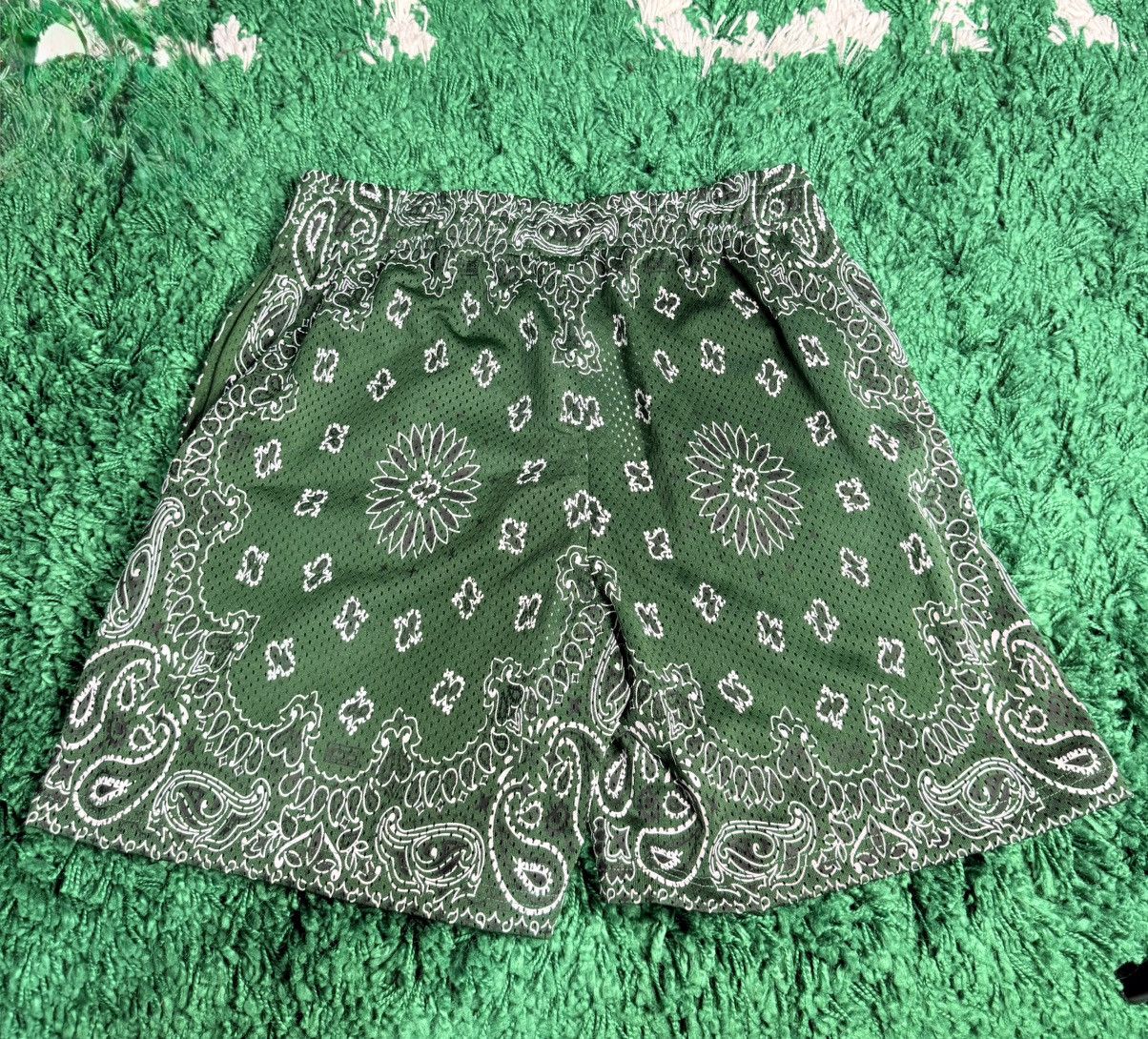 Bravest Studios Bravest Studio Screen Printed Paisley Two-Tone Green SMALL Size US 30 / EU 46 - 1 Thumbnail