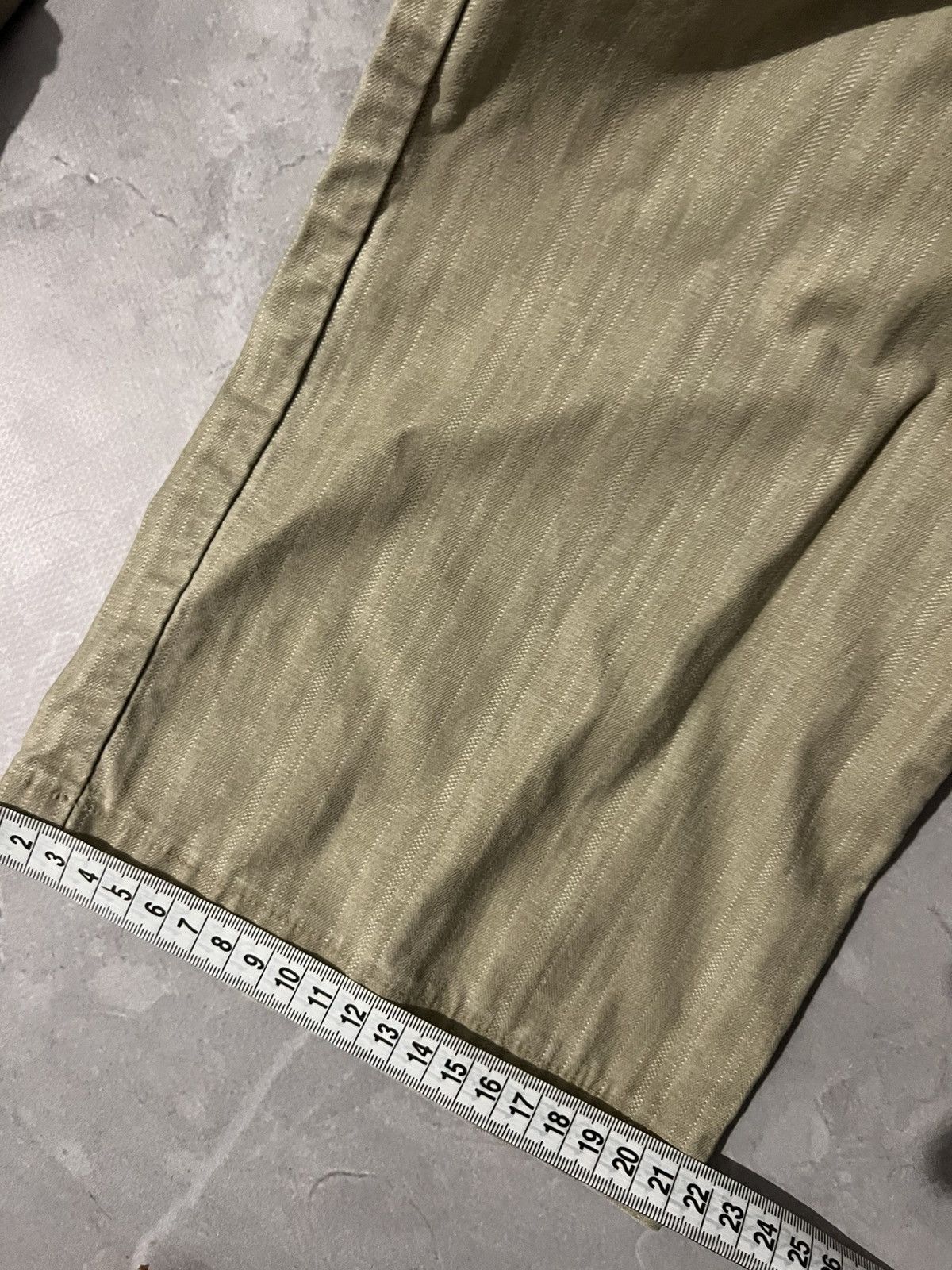 Japanese Brand Distressed Baggy Beige Y2K Jean — Number Nine Style Size US 31 - 9 Thumbnail