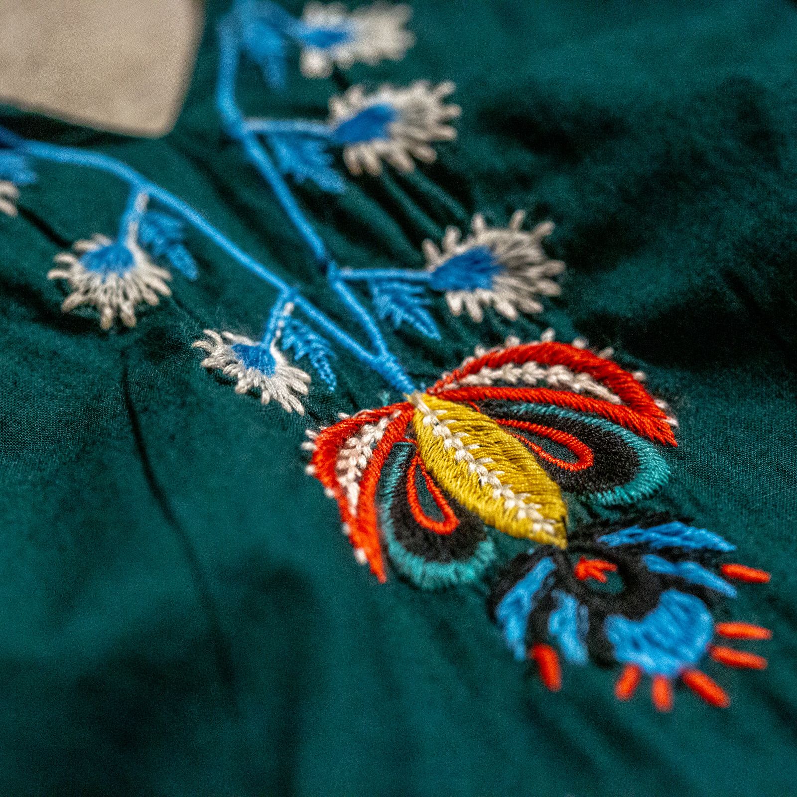 Anthropologie × Designer Anthropologie Let Me Be Embroidered Tunic Dress Green chic Size XS / US 0-2 / IT 36-38 - 6 Thumbnail