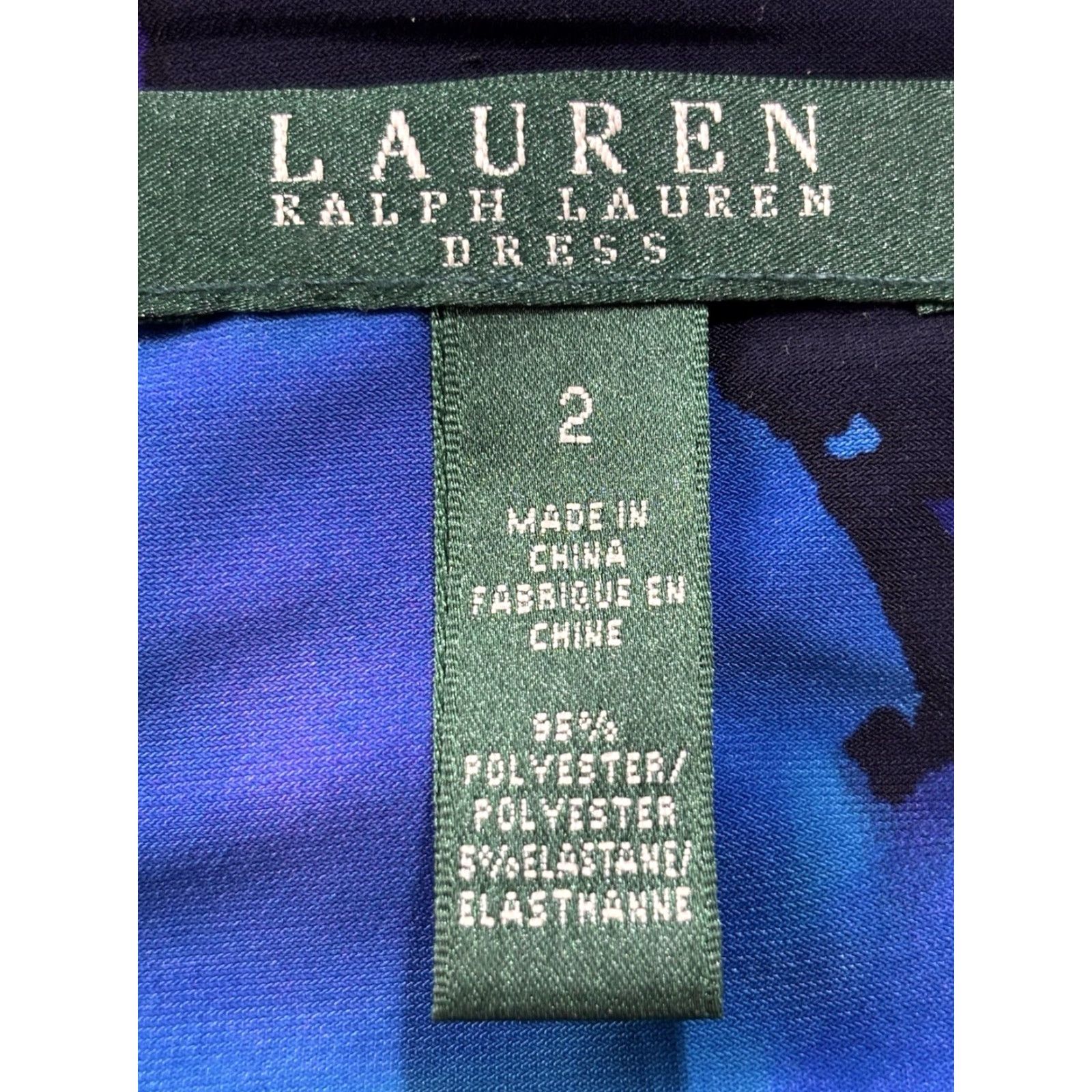 Ralph Lauren VINTAGE Lauren Ralph Lauren Floral Sheath Dress Sz 2 Blue Purple Sleeveless Stretch Party Womens Size XS / US 0-2 / IT 36-38 - 8 Thumbnail