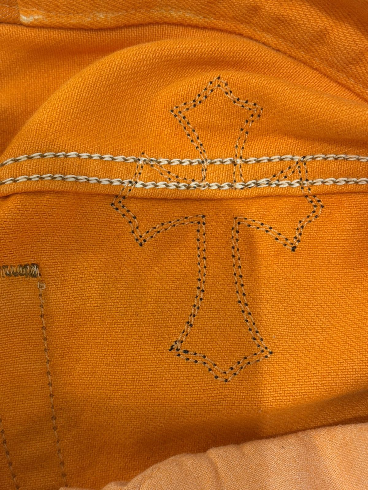 Chrome Hearts Chrome Hearts 2017 Virgil orange Levi Cross patch Jeans Size US 28 / EU 44 - 6 Thumbnail