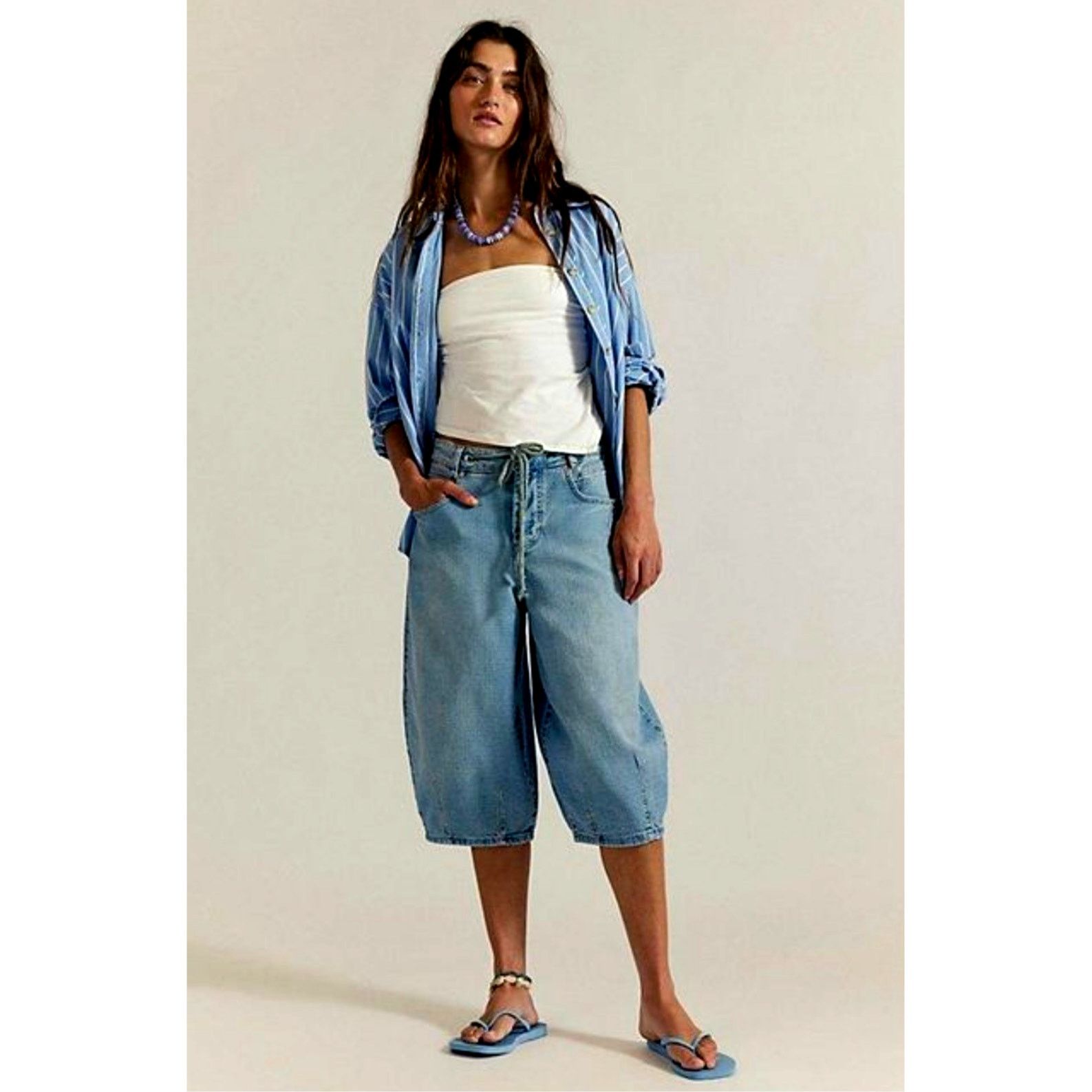 Free People Free People Amada Crop Barrel Jeans Amor 28 Size 28" / US 6 / IT 42 - 3 Thumbnail