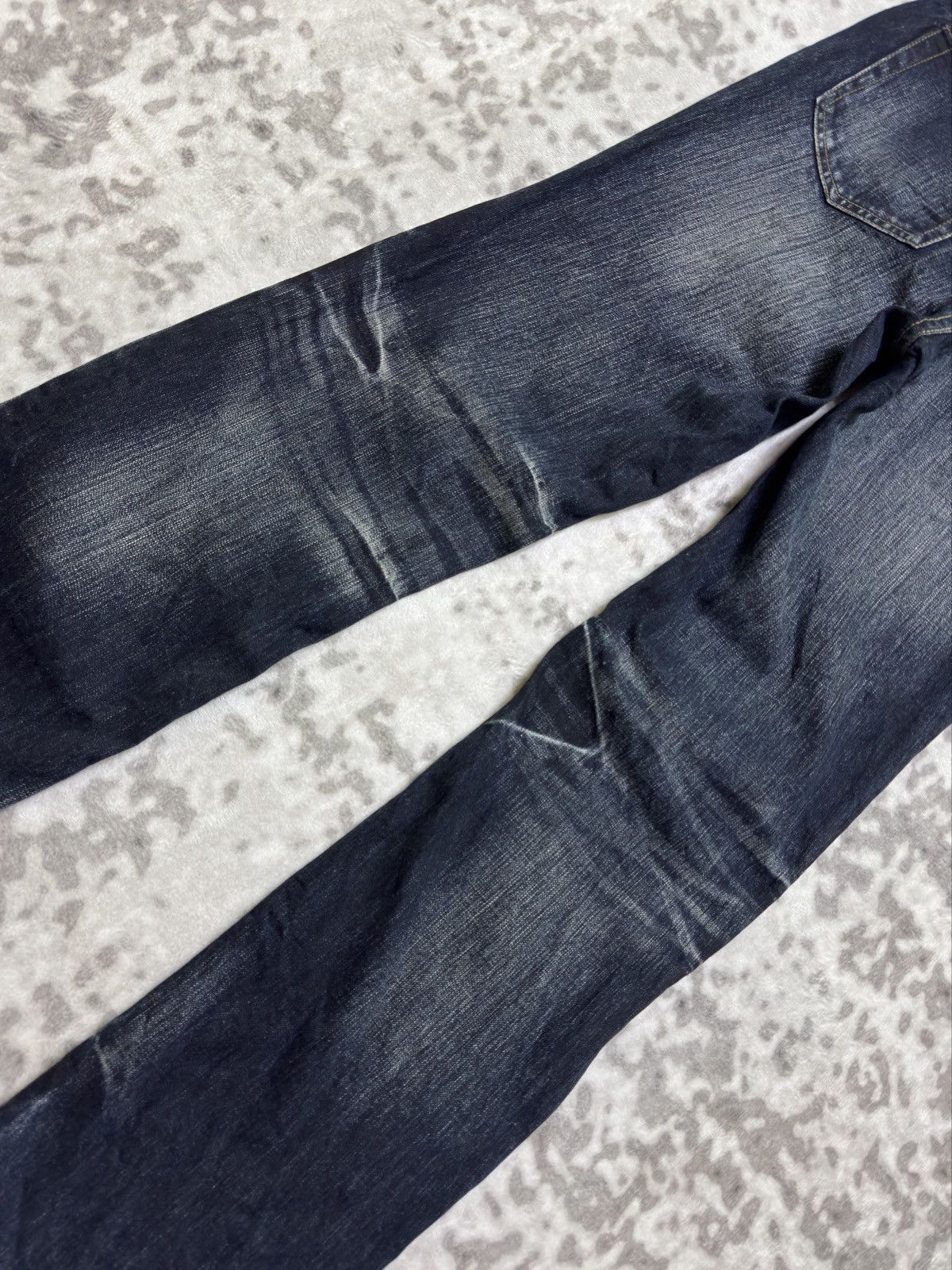 PPFM PPFM Avant-Garde Whiskered Acid Wash Distressed Indigo Denim Size US 31 - 13 Thumbnail