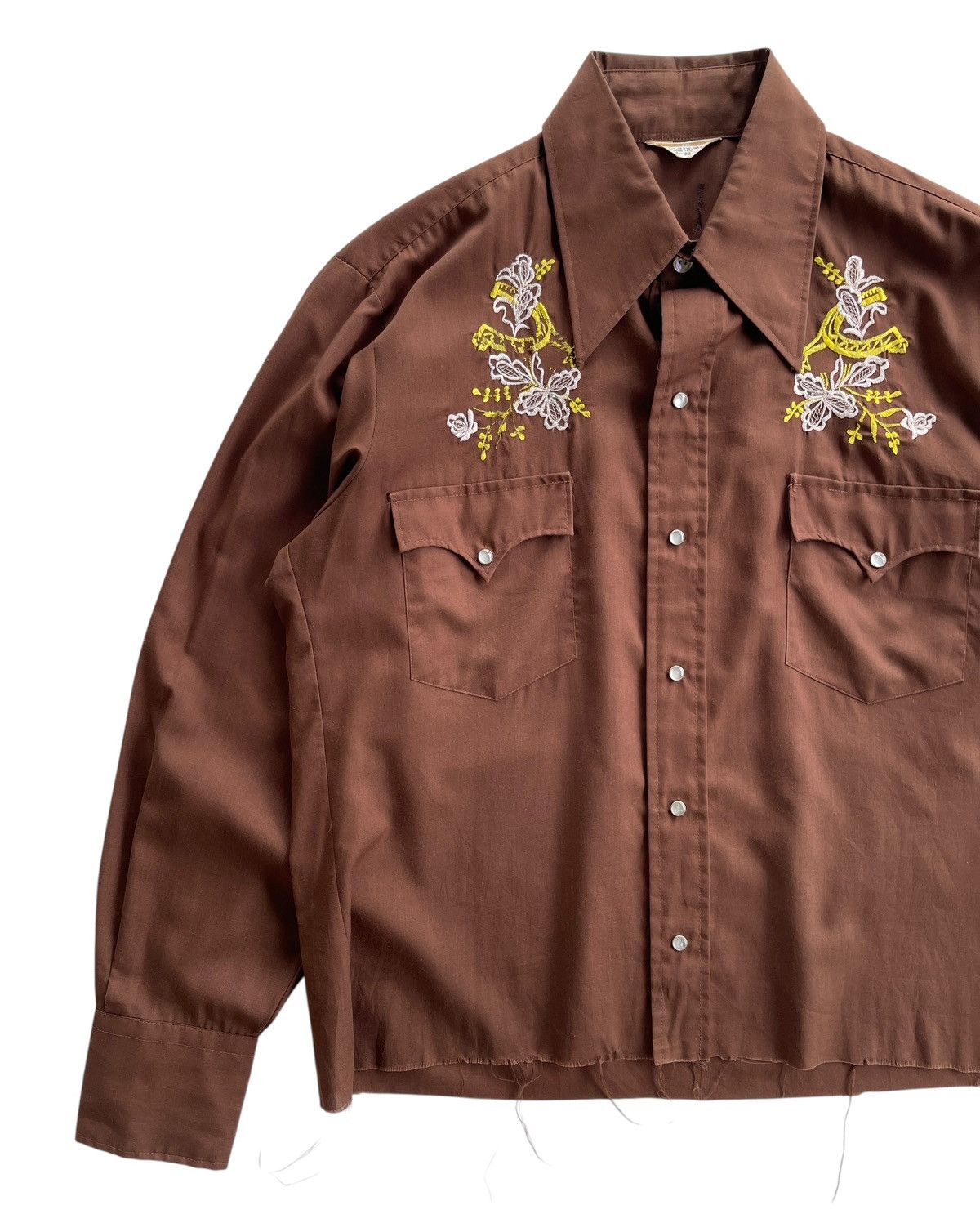 Cowboy Equipment Vintage 60s Western Cowboy Cut Off Shirt Size L / US 10 / IT 46 - 4 Thumbnail