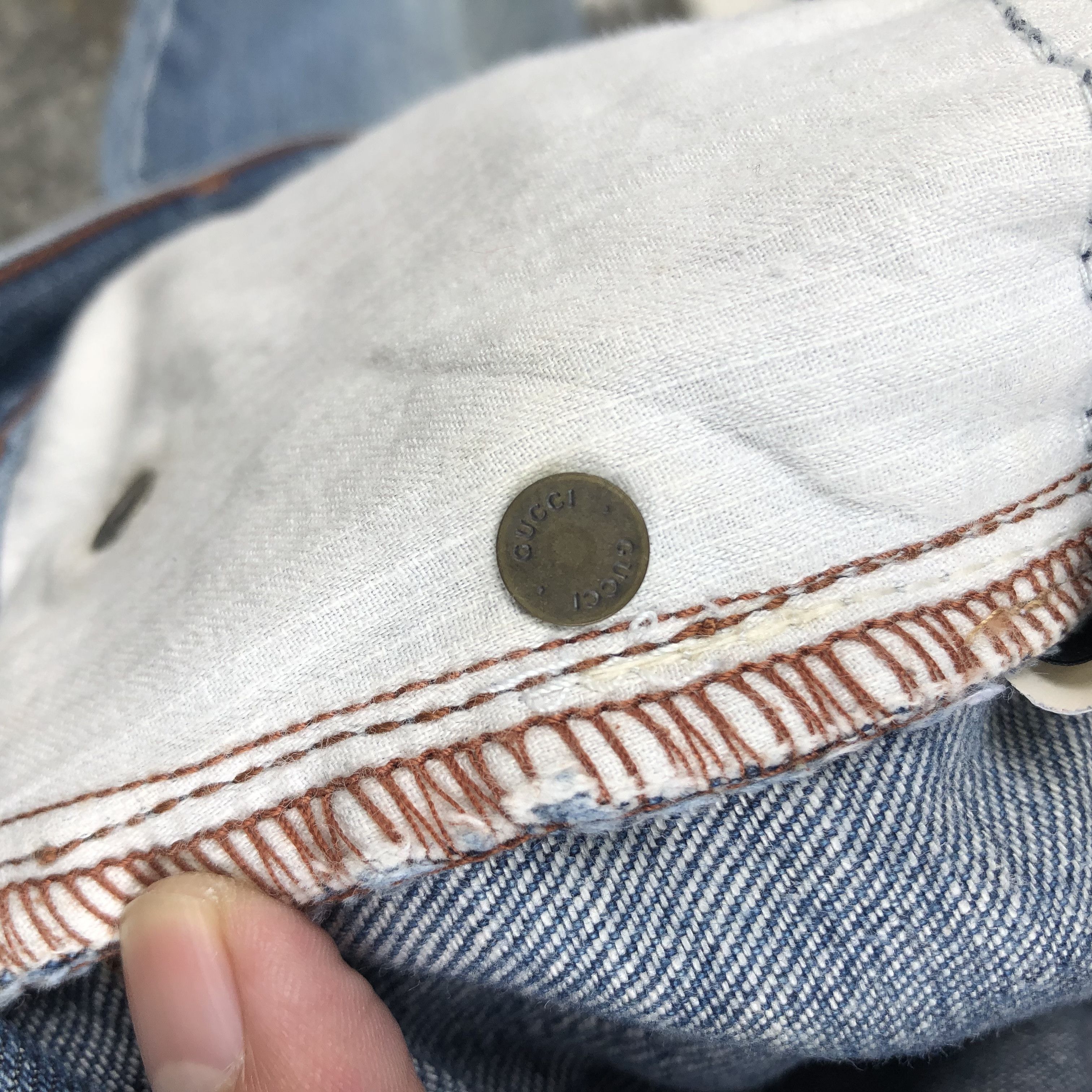 Gucci Gucci Embroided Logo Pocket Denim 🍒 Size US 36 / EU 52 - 9 Thumbnail
