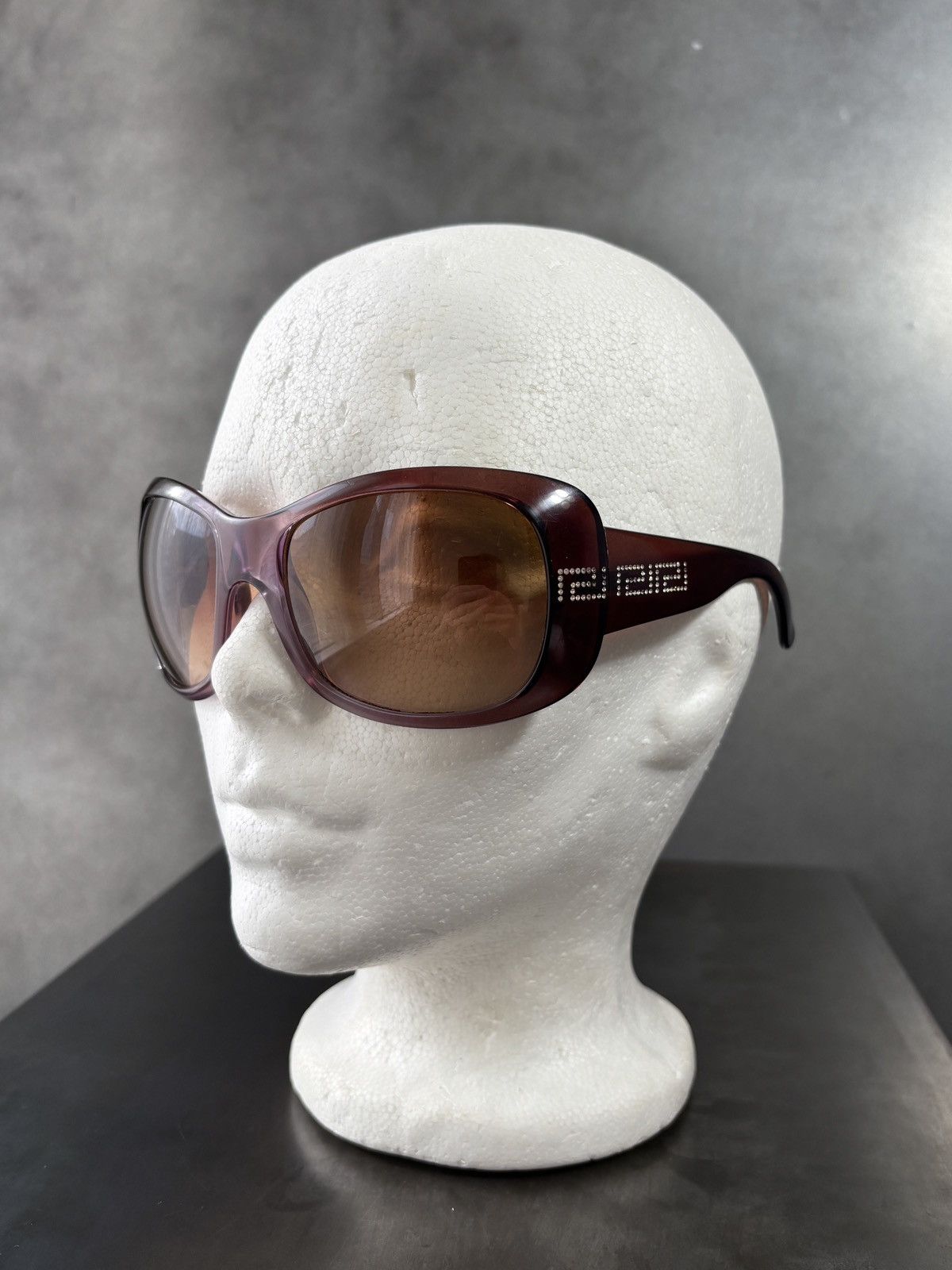 Versace 2009 Versace Sunglasses VE4961B Y2K Rhinestone 2000s Italy Size ONE SIZE - 2 Thumbnail